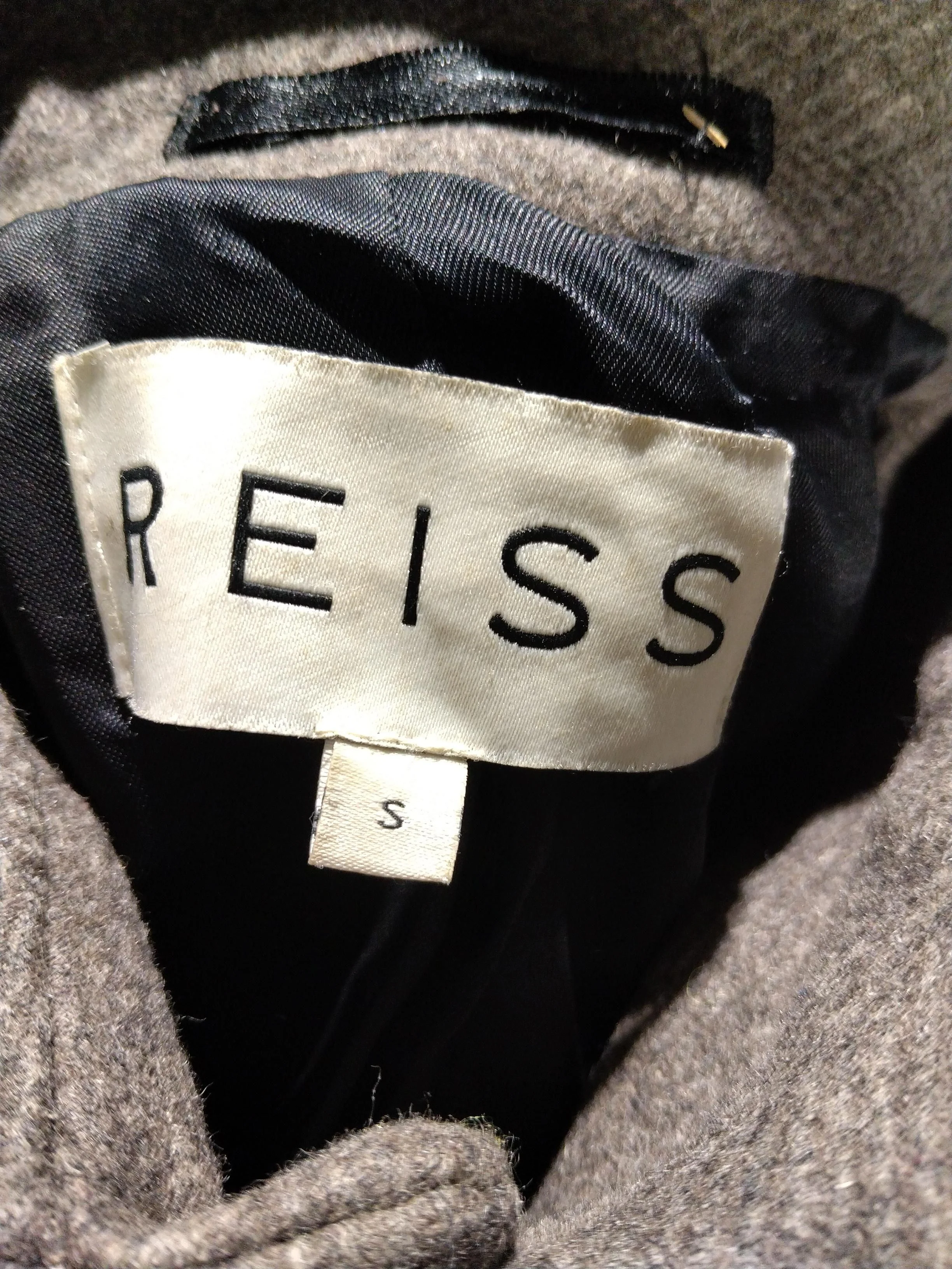Reiss Men's Coat S Grey Wool with Nylon, Viscose Trench Coat - Image 5