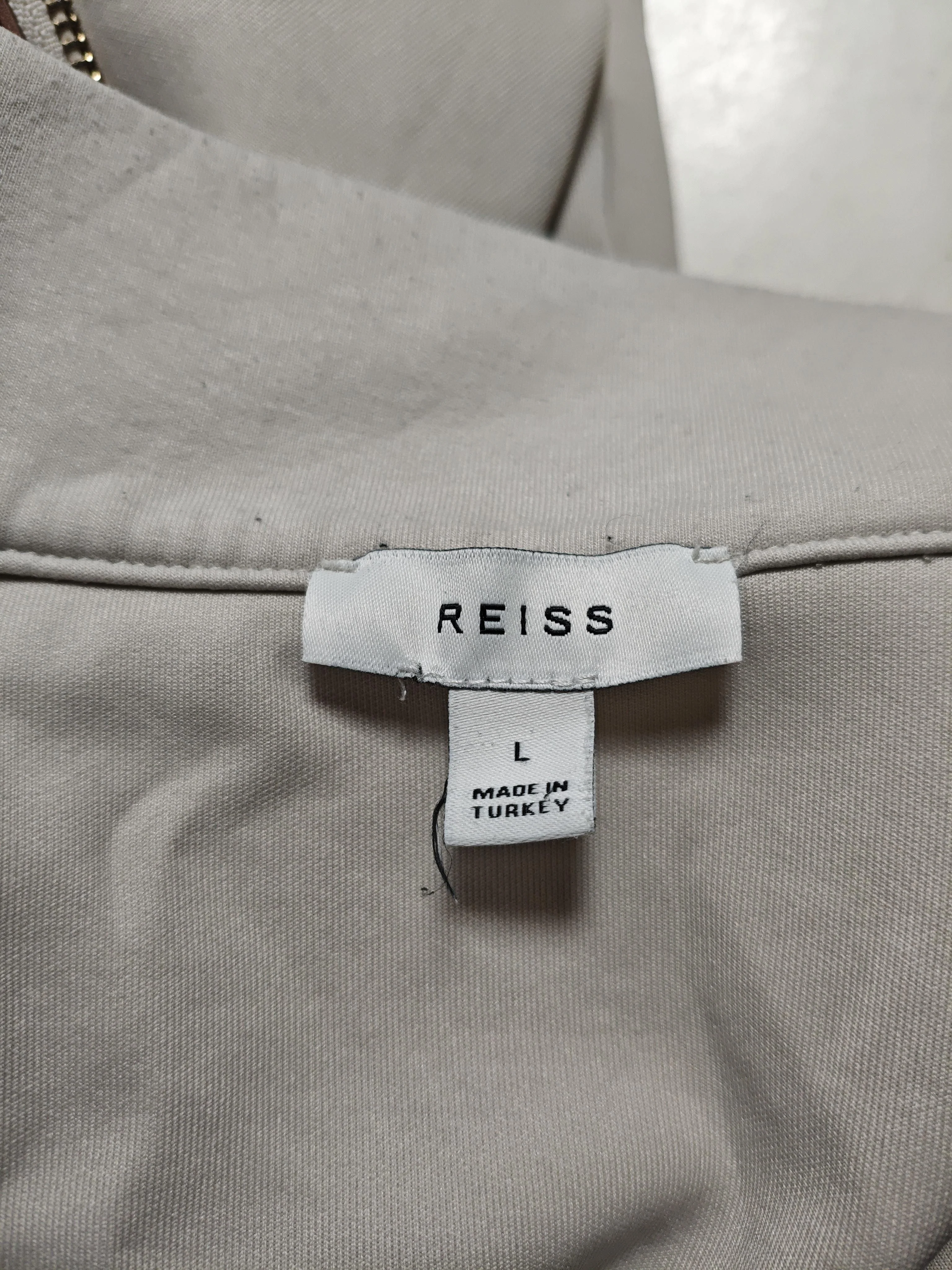 Reiss Men's Hoodie L Cream Polyester with Viscose, Elastane Pullover - Image 5