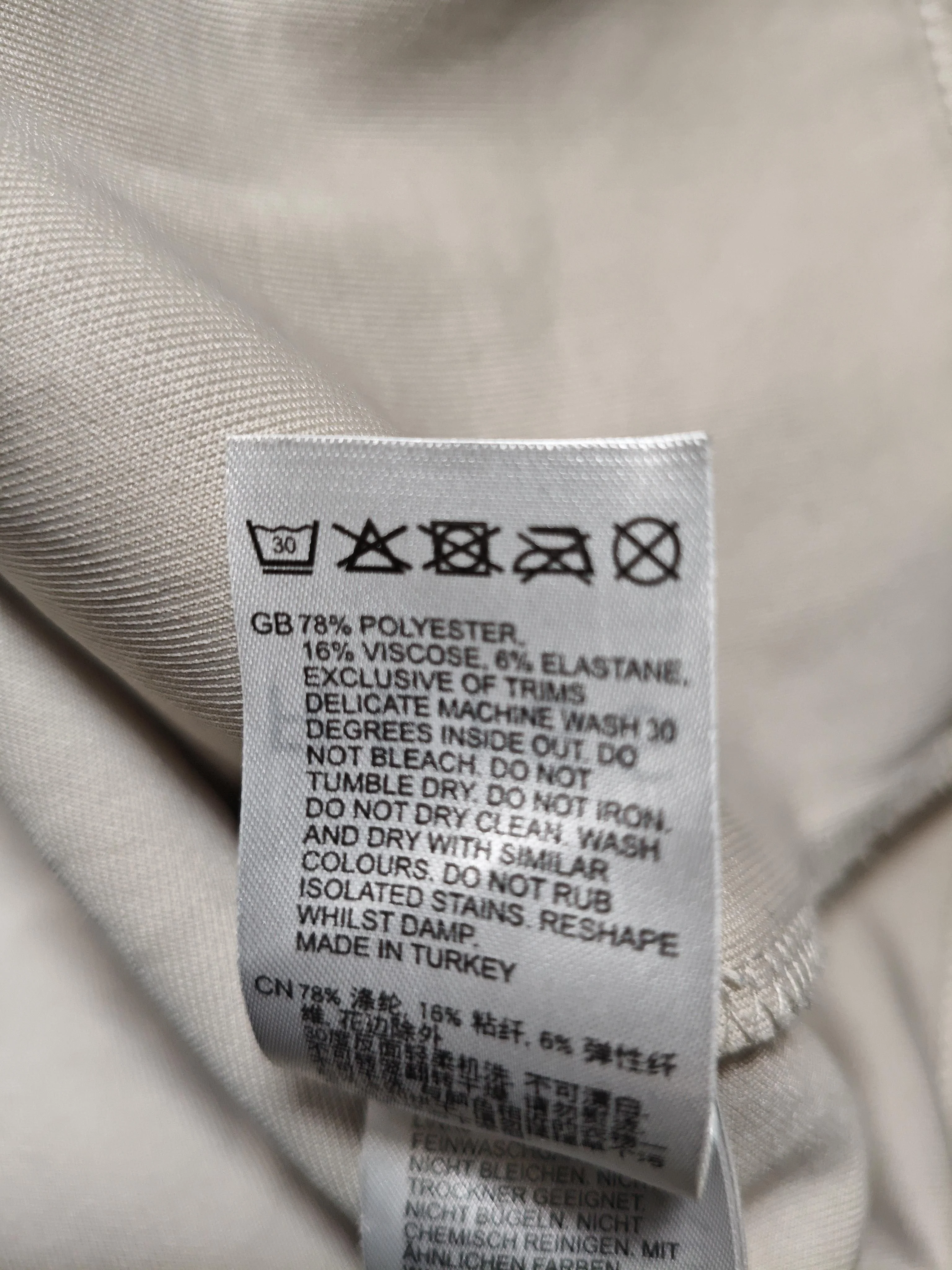 Reiss Men's Hoodie L Cream Polyester with Viscose, Elastane Pullover - Image 6