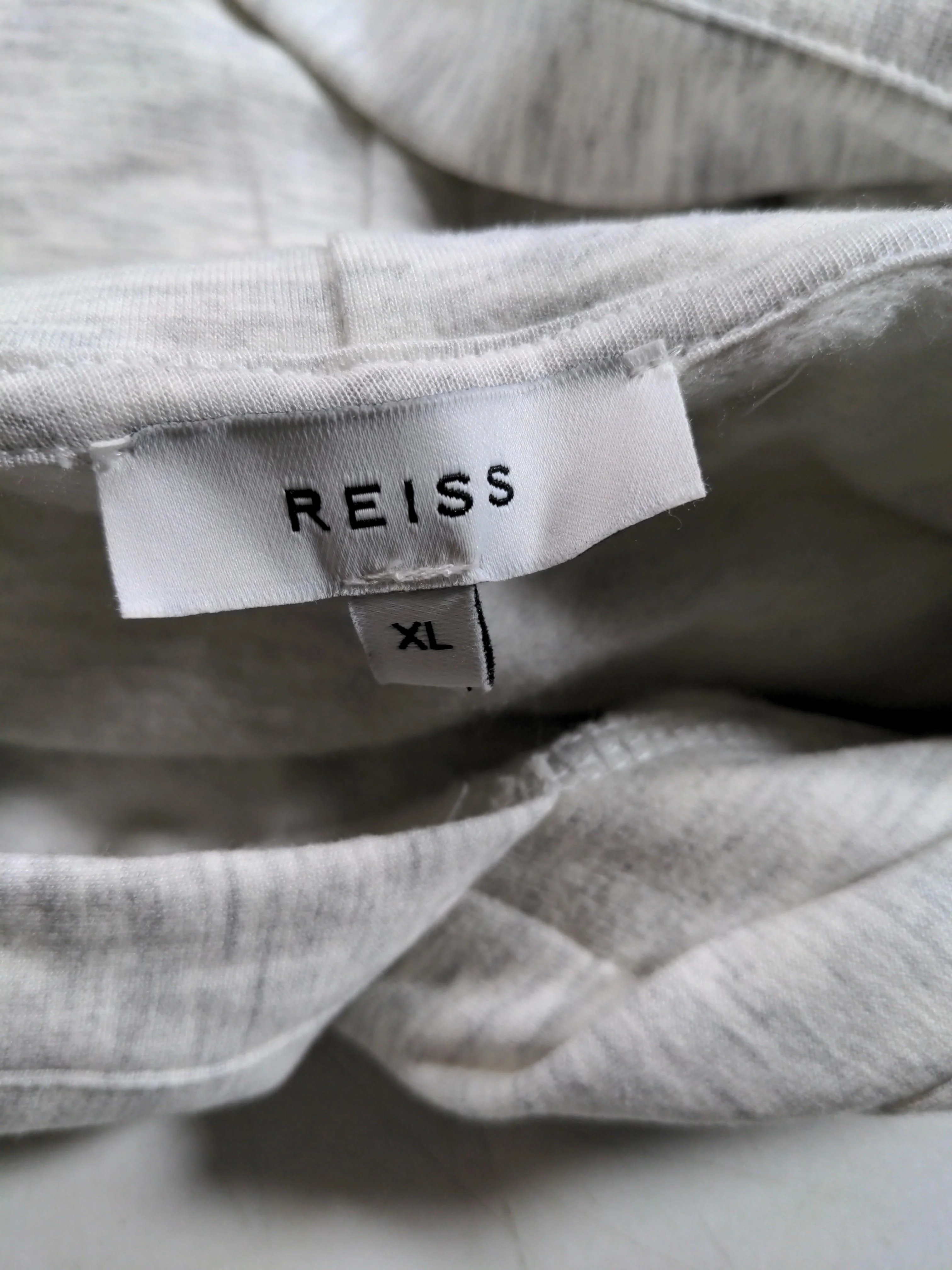 Reiss Men's Hoodie XL Grey Viscose with Elastane Pullover - Image 5