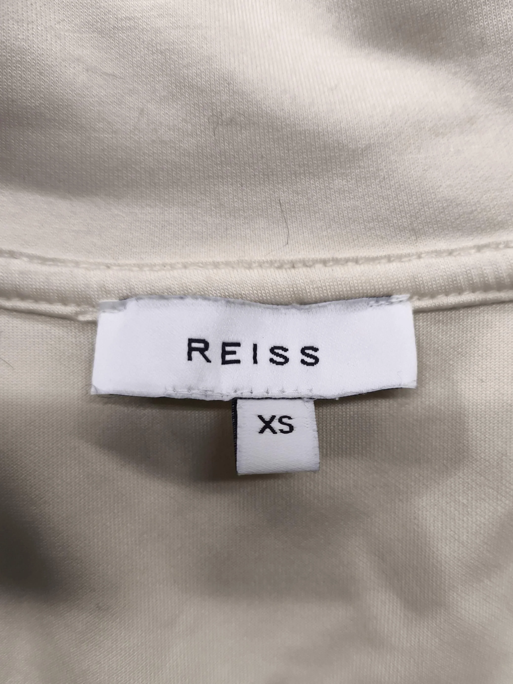 Reiss Men's Hoodie XS Cream Polyester with Viscose, Elastane Pullover - Image 5