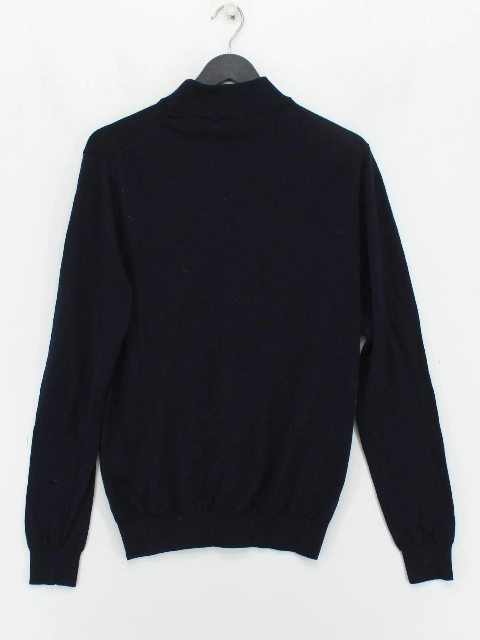 Reiss Men's Jumper L Blue 100% Wool Mock Neck Pullover - Image 2