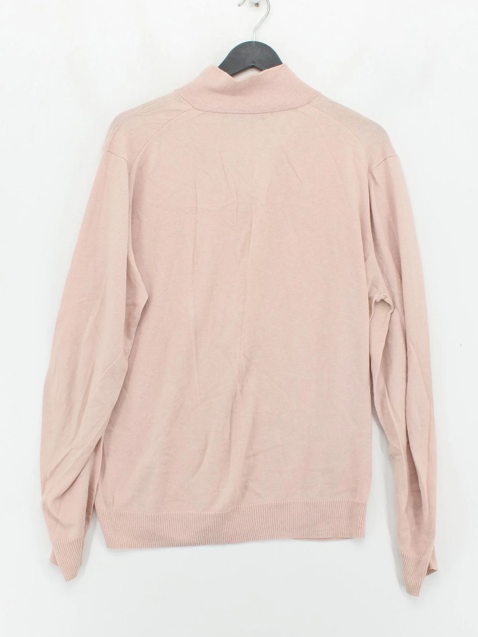 Reiss Men's Jumper L Cream Cotton with Cashmere V-Neck Pullover - Image 2