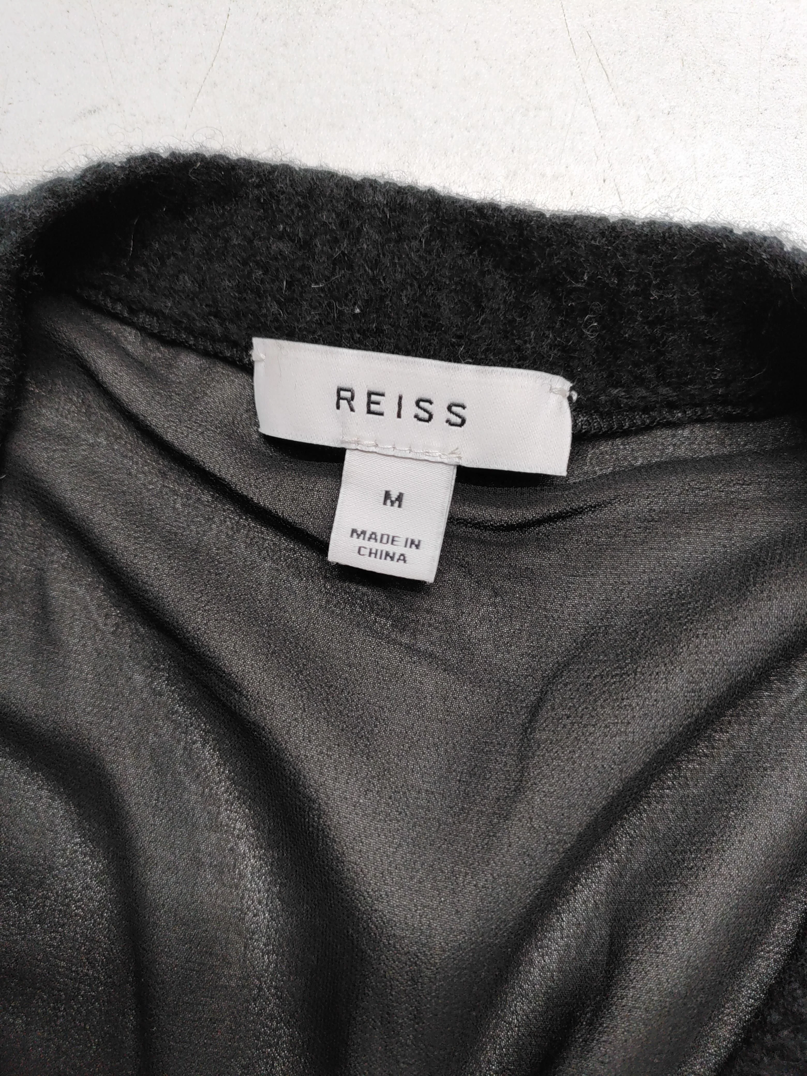 Reiss Men's Jumper M Black 100% Wool V-Neck Pullover - Image 7