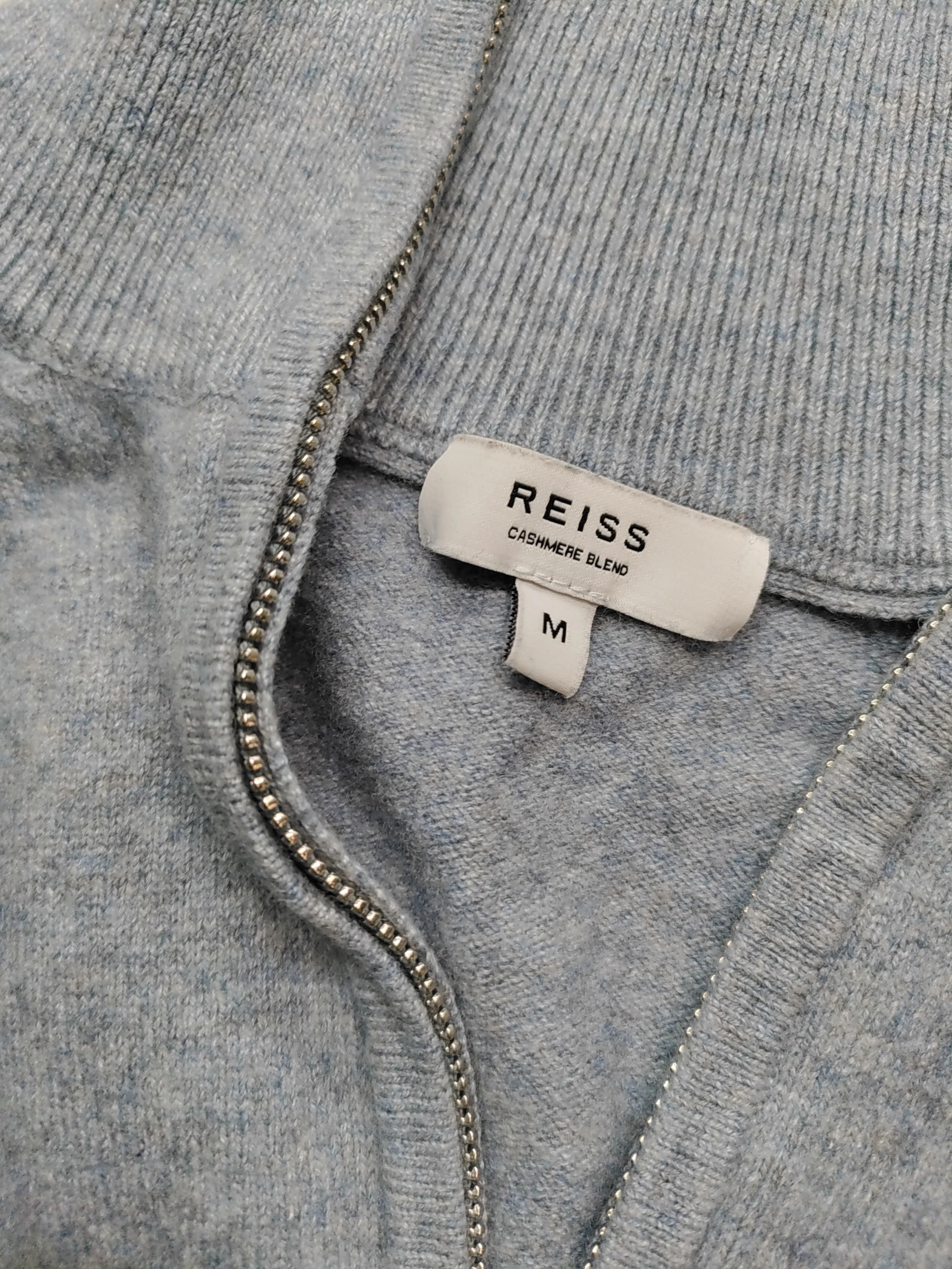 Reiss Men's Jumper M Blue Wool with Viscose, Polyamide, Cashmere Pullover - Image 5
