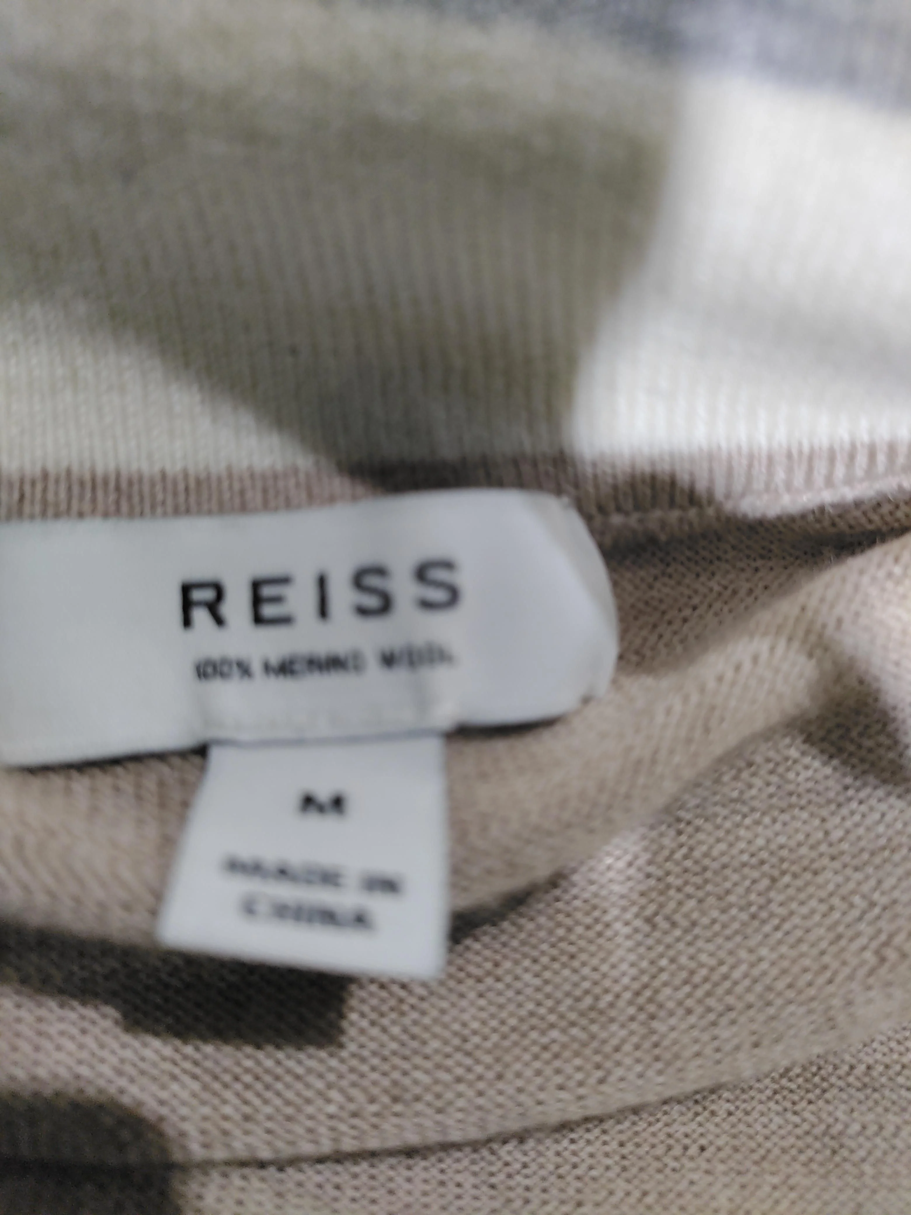 Reiss Men's Jumper M Multi Wool with Polyamide, Elastane Mock Neck Pullover - Image 5