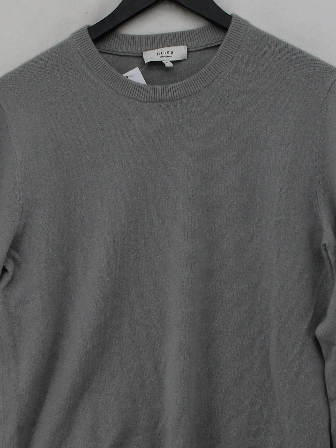 Reiss Men's Jumper S Grey 100% Cashmere Crew Neck Pullover - Image 3