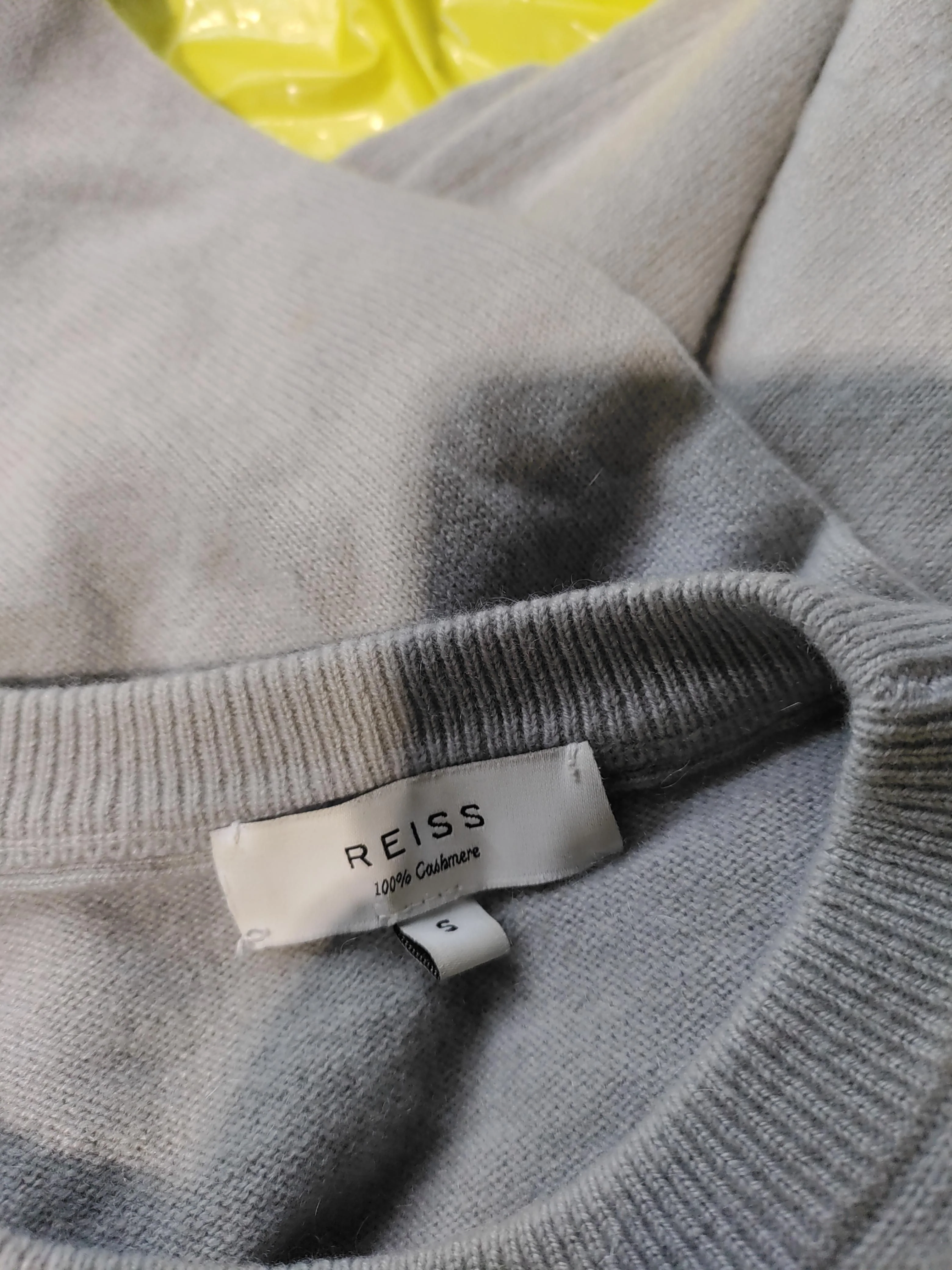 Reiss Men's Jumper S Grey 100% Cashmere Crew Neck Pullover - Image 5