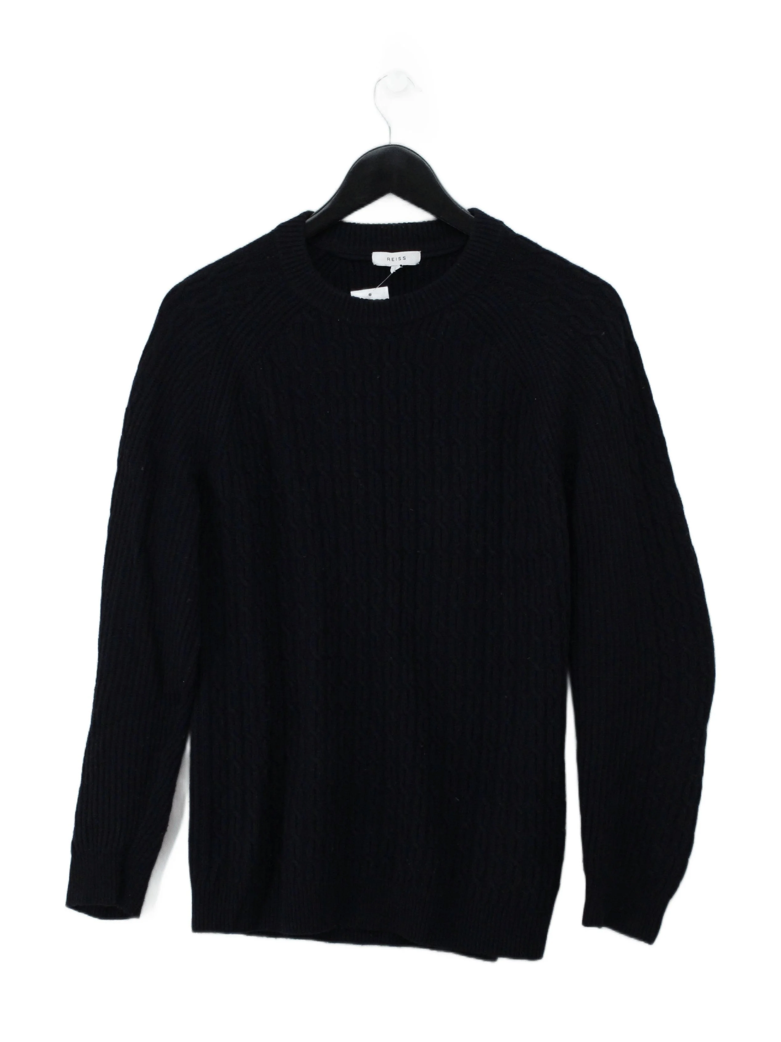 Reiss Men's Jumper XS Black 100% Other Crew Neck Pullover
