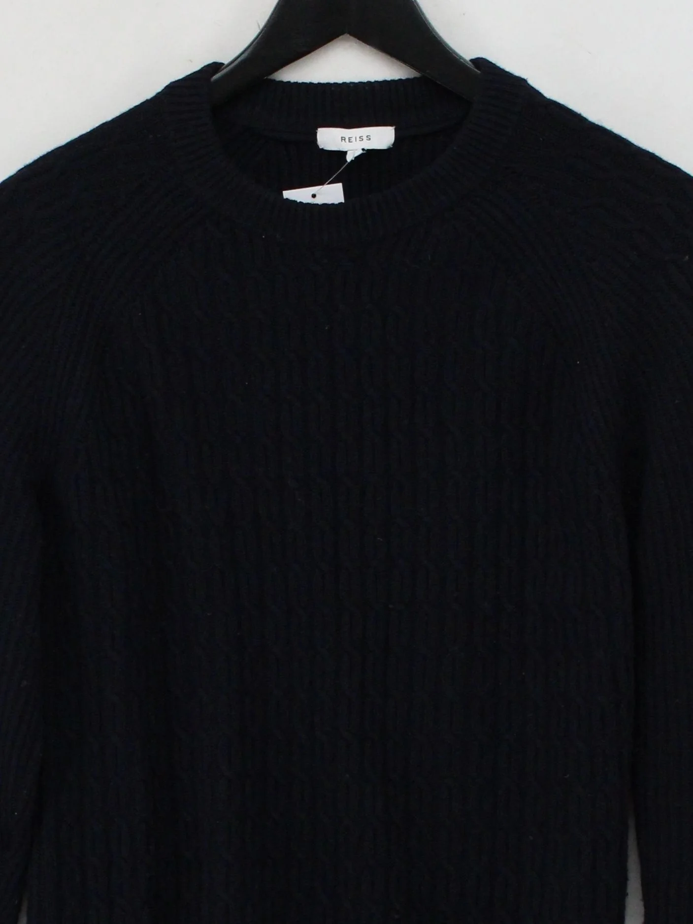 Reiss Men's Jumper XS Black 100% Other Crew Neck Pullover - Image 3