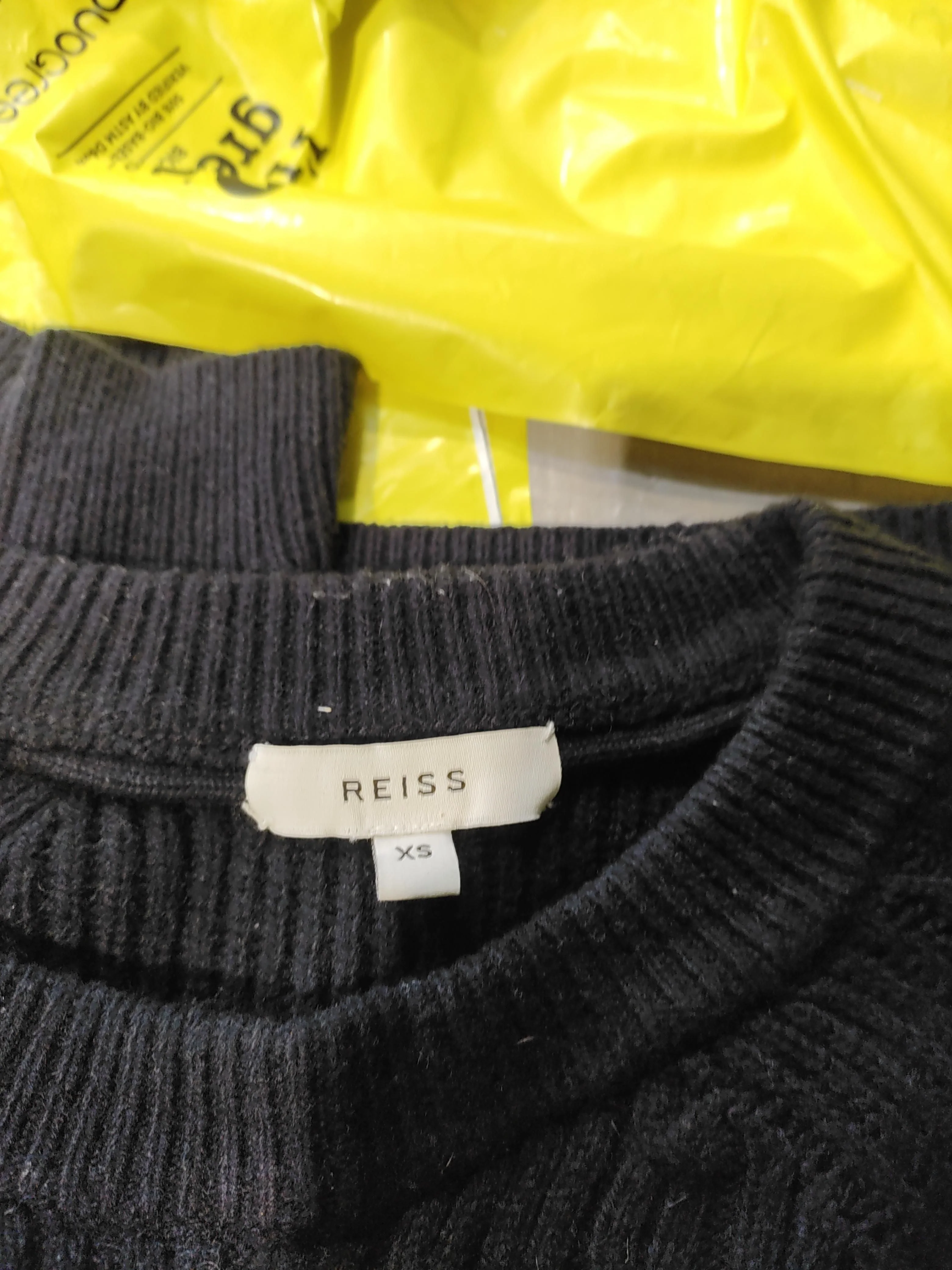 Reiss Men's Jumper XS Black 100% Other Crew Neck Pullover - Image 5