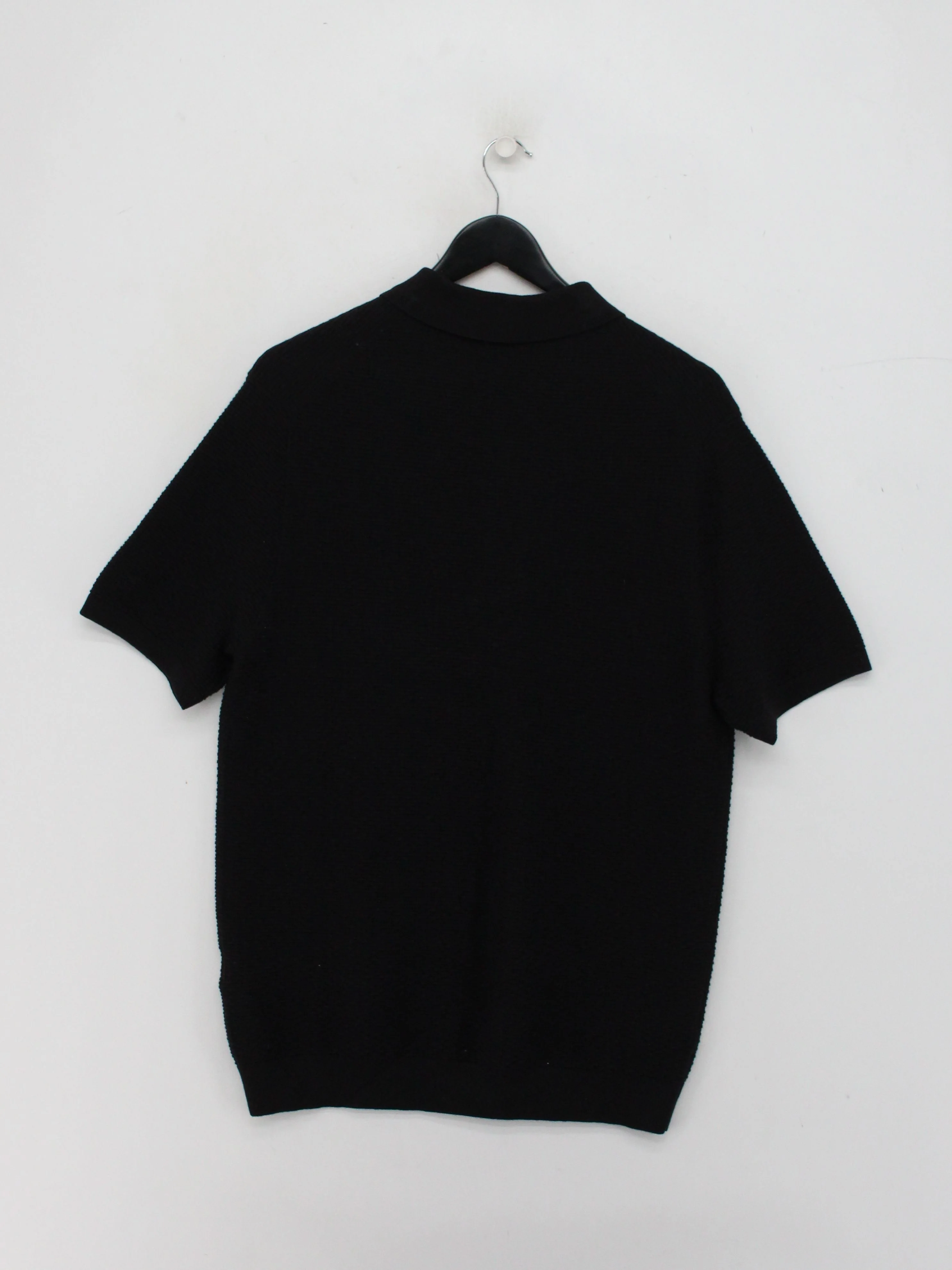 Reiss Men's Polo L Black Cotton with Polyamide, Elastane Basic - Image 2