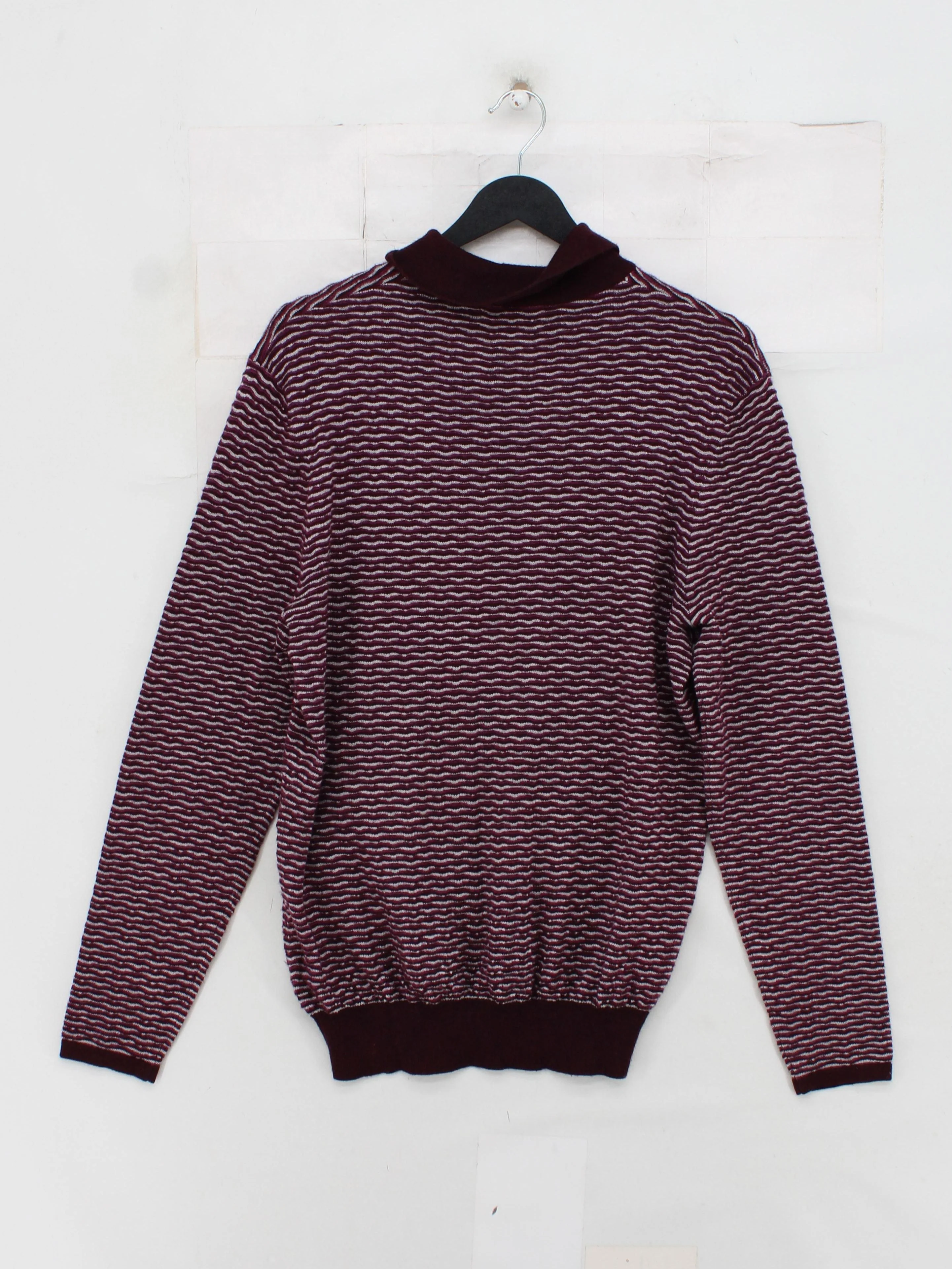 Reiss Men's Polo L Red Wool with Acrylic Basic - Image 2