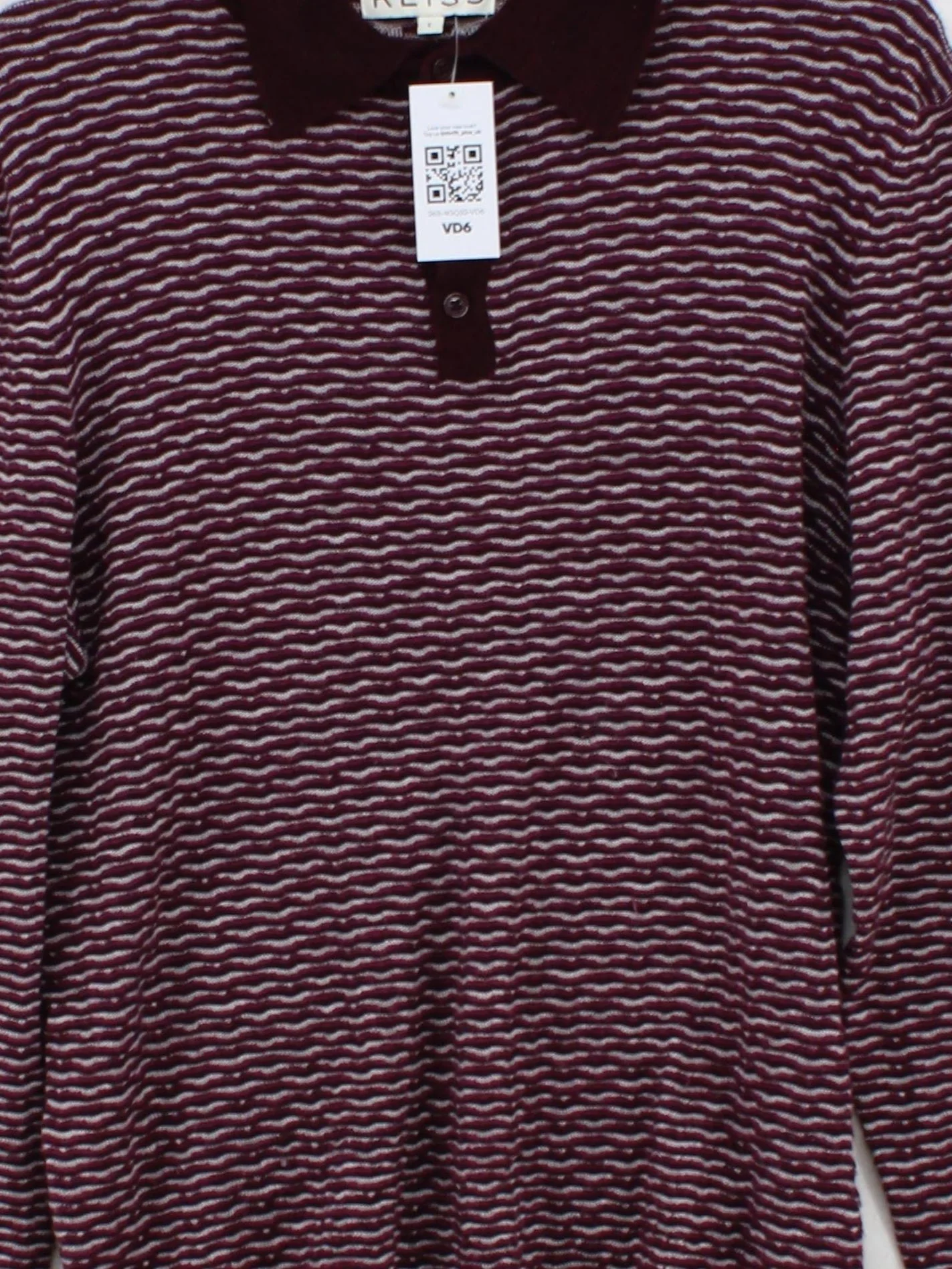 Reiss Men's Polo L Red Wool with Acrylic Basic - Image 3