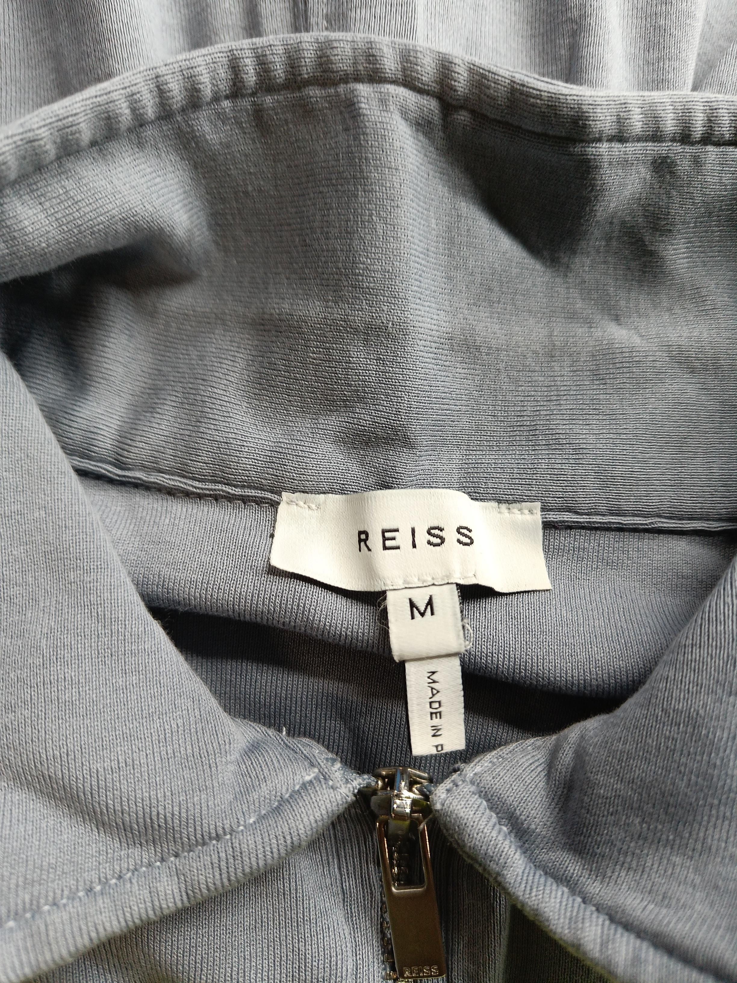 Reiss Men's Polo M Blue 100% Cotton Basic - Image 5