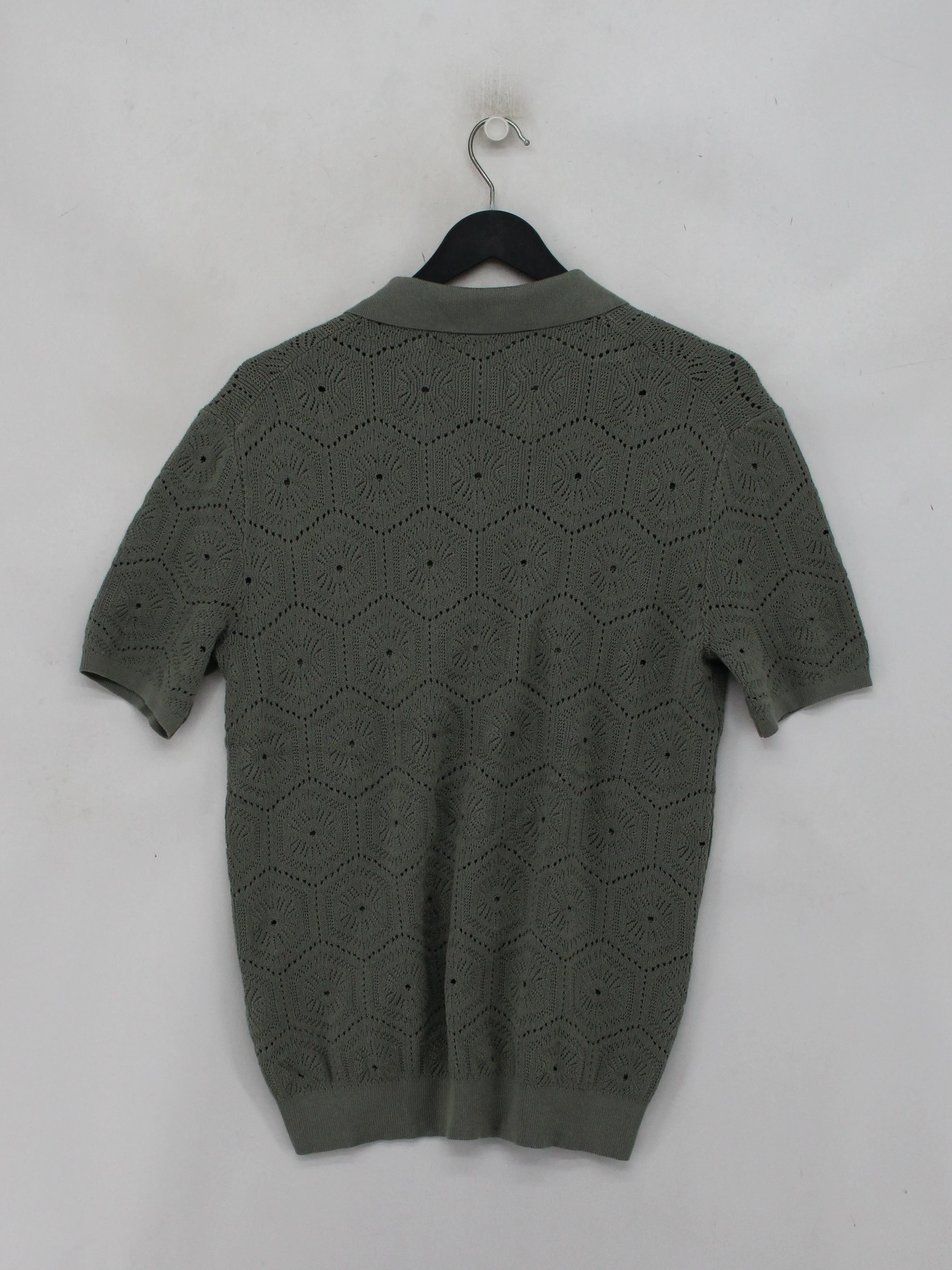 Reiss Men's Polo S Green Lyocell Modal with Cotton, Polyamide, Elastane Basic - Image 2