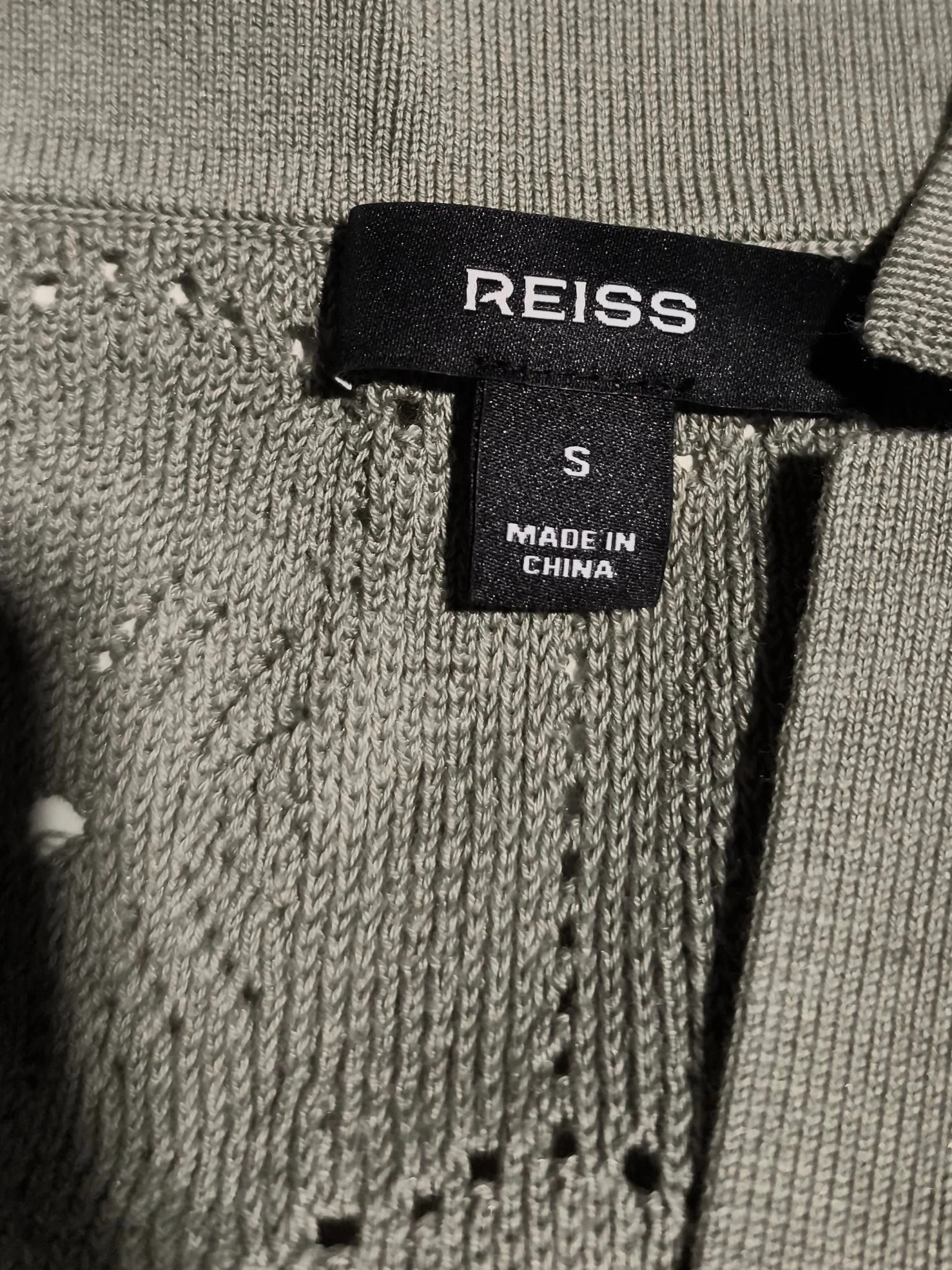 Reiss Men's Polo S Green Lyocell Modal with Cotton, Polyamide, Elastane Basic - Image 5