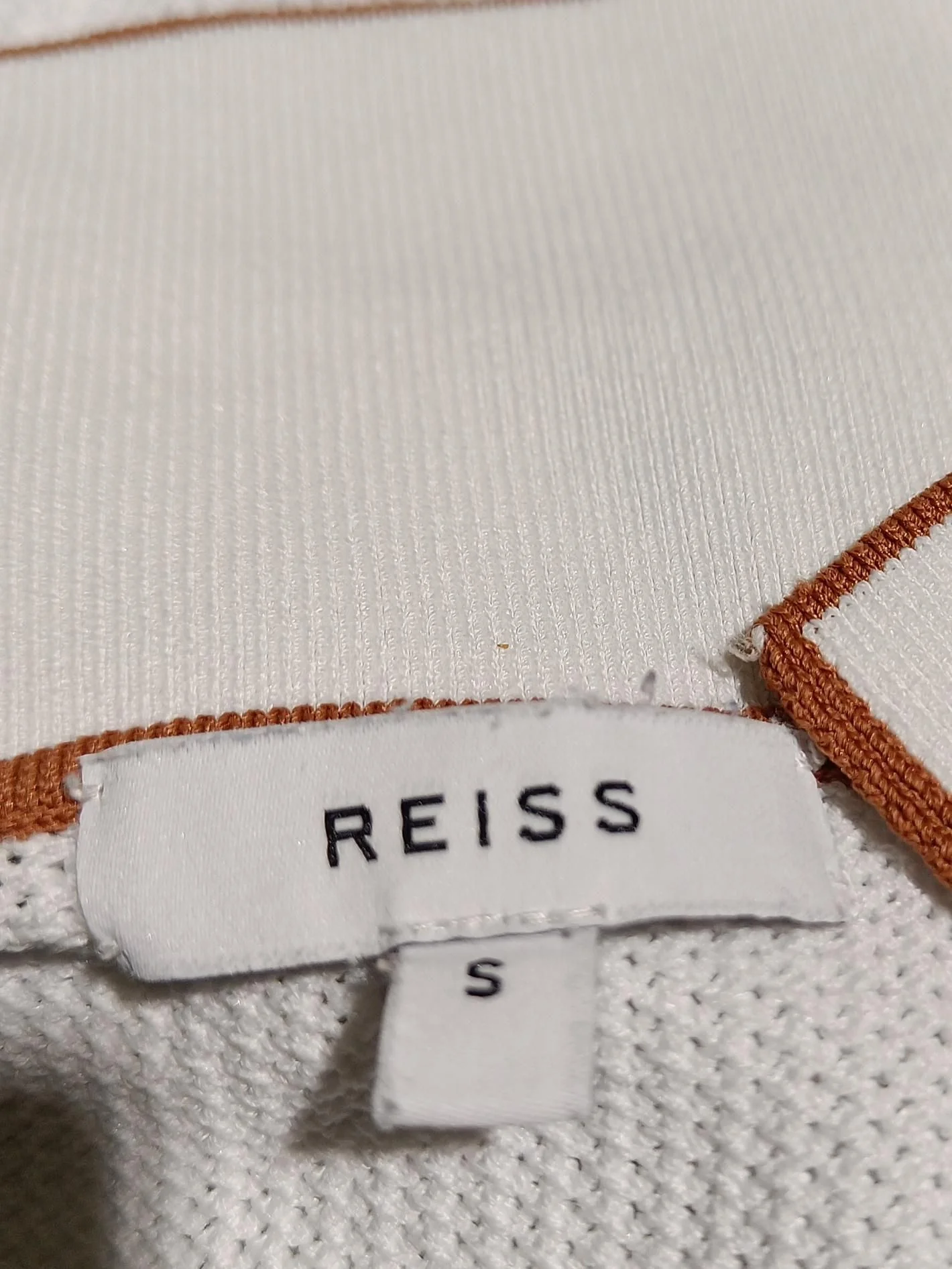 Reiss Men's Polo S White Viscose with Polyamide, Elastane Basic - Image 5