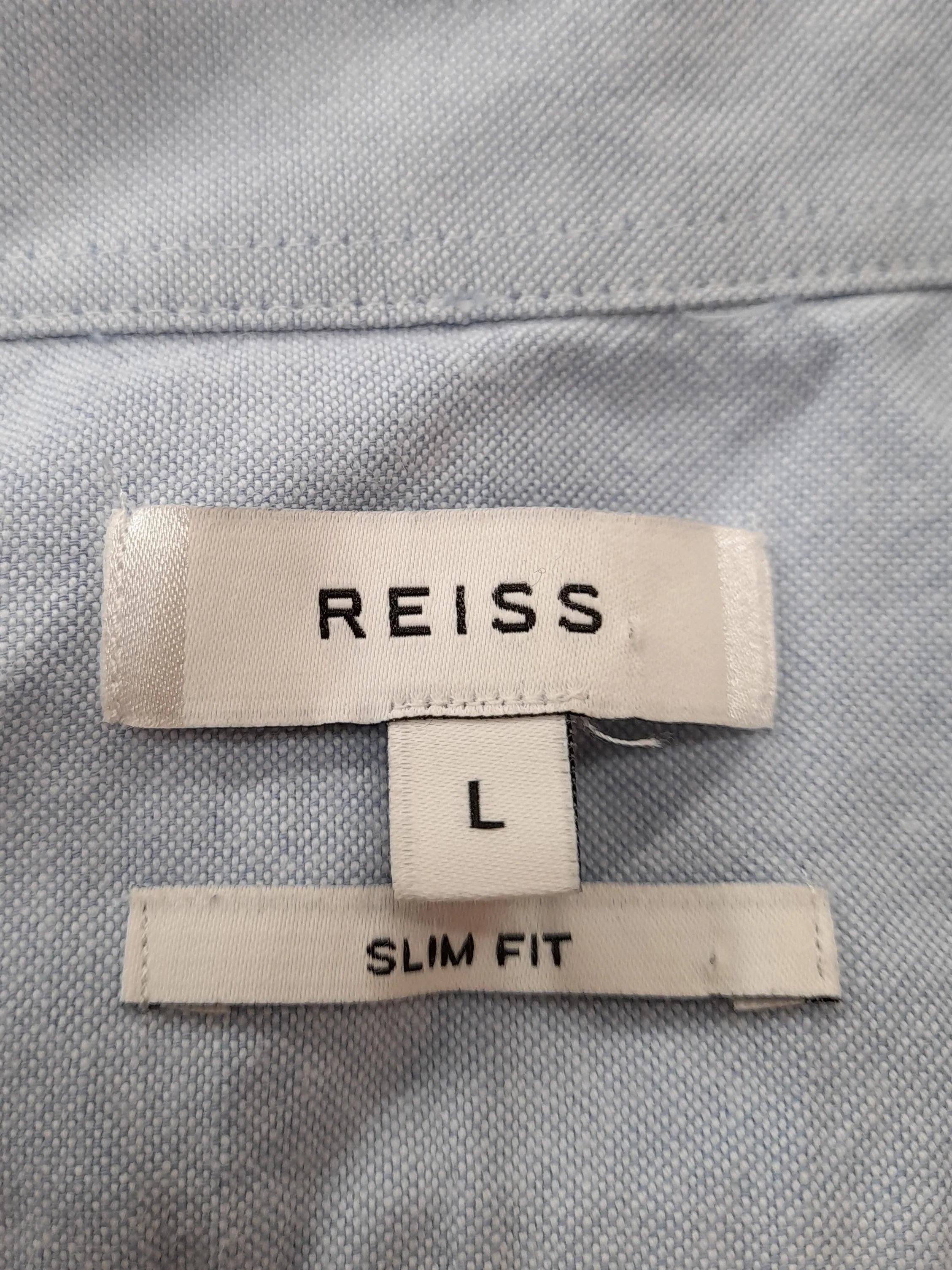Reiss Men's Shirt L Blue 100% Cotton Basic - Image 5
