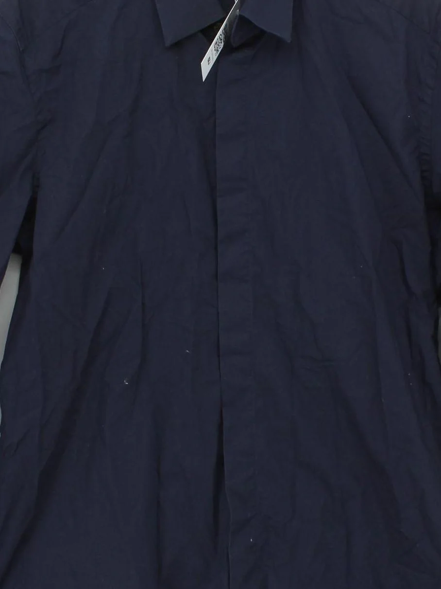 Reiss Men's Shirt L Blue Cotton with Elastane Basic - Image 3