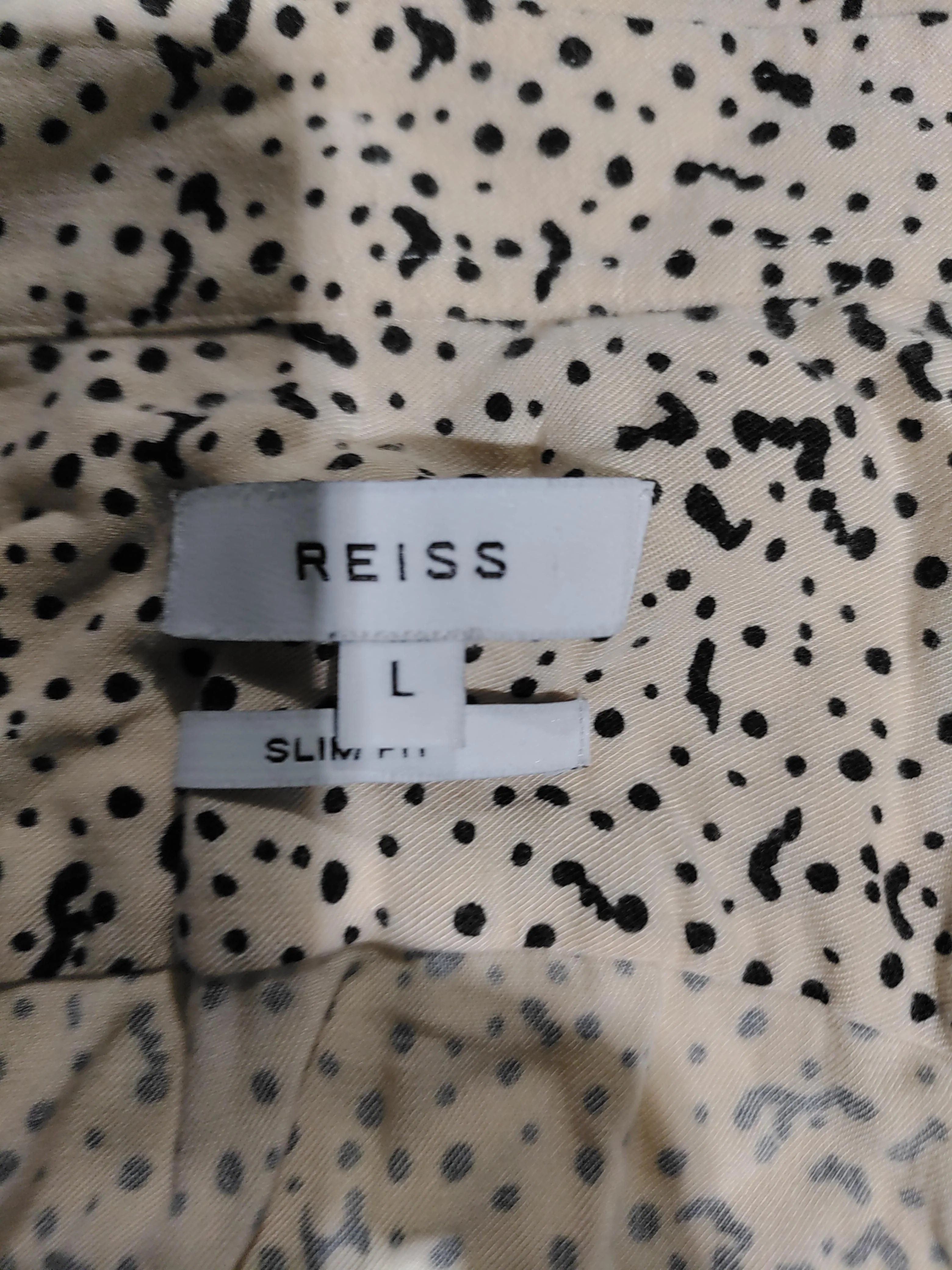 Reiss Men's Shirt L Cream 100% Viscose Basic - Image 5