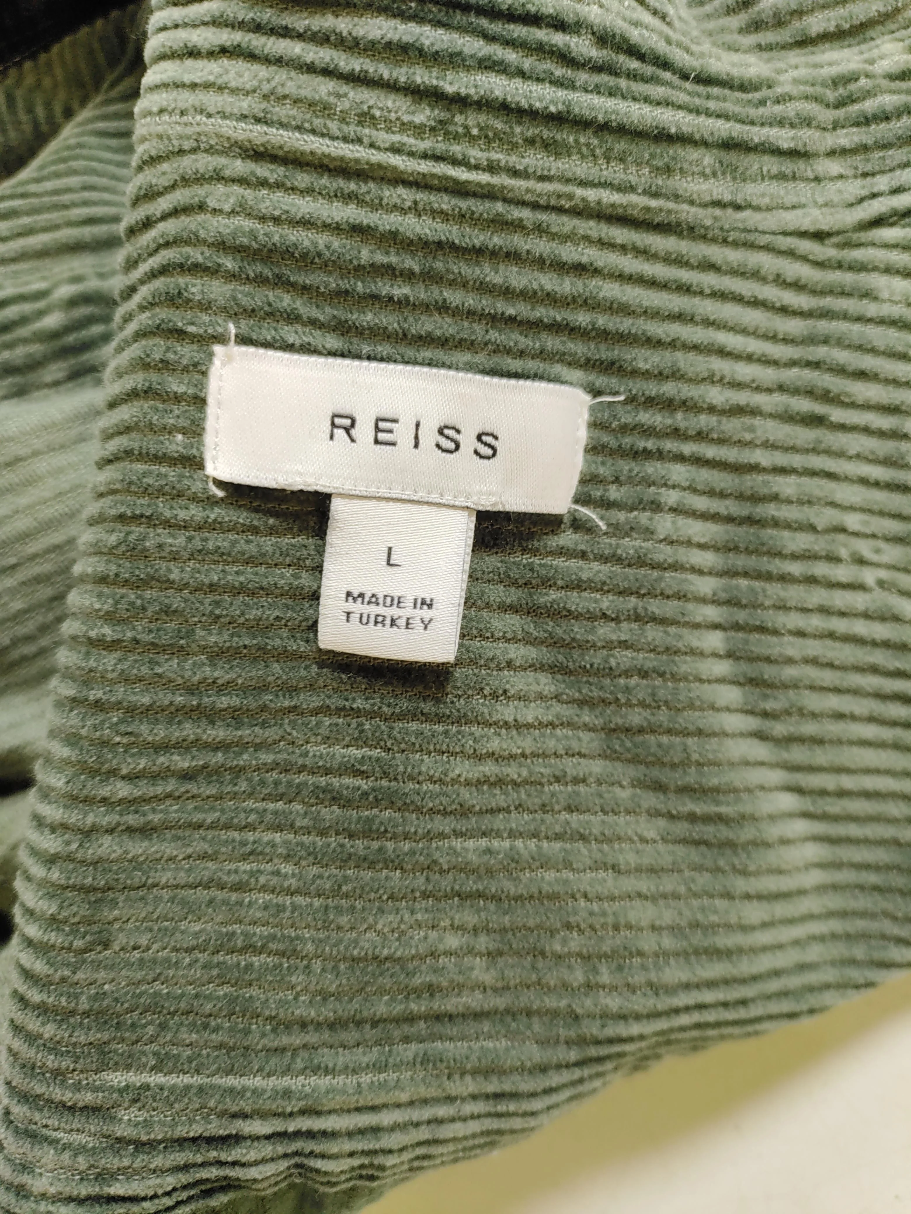 Reiss Men's Shirt L Green 100% Cotton Basic - Image 5