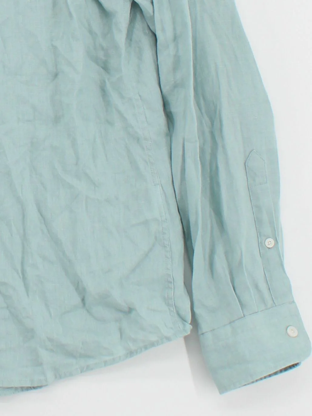 Reiss Men's Shirt L Green 100% Linen Basic - Image 4