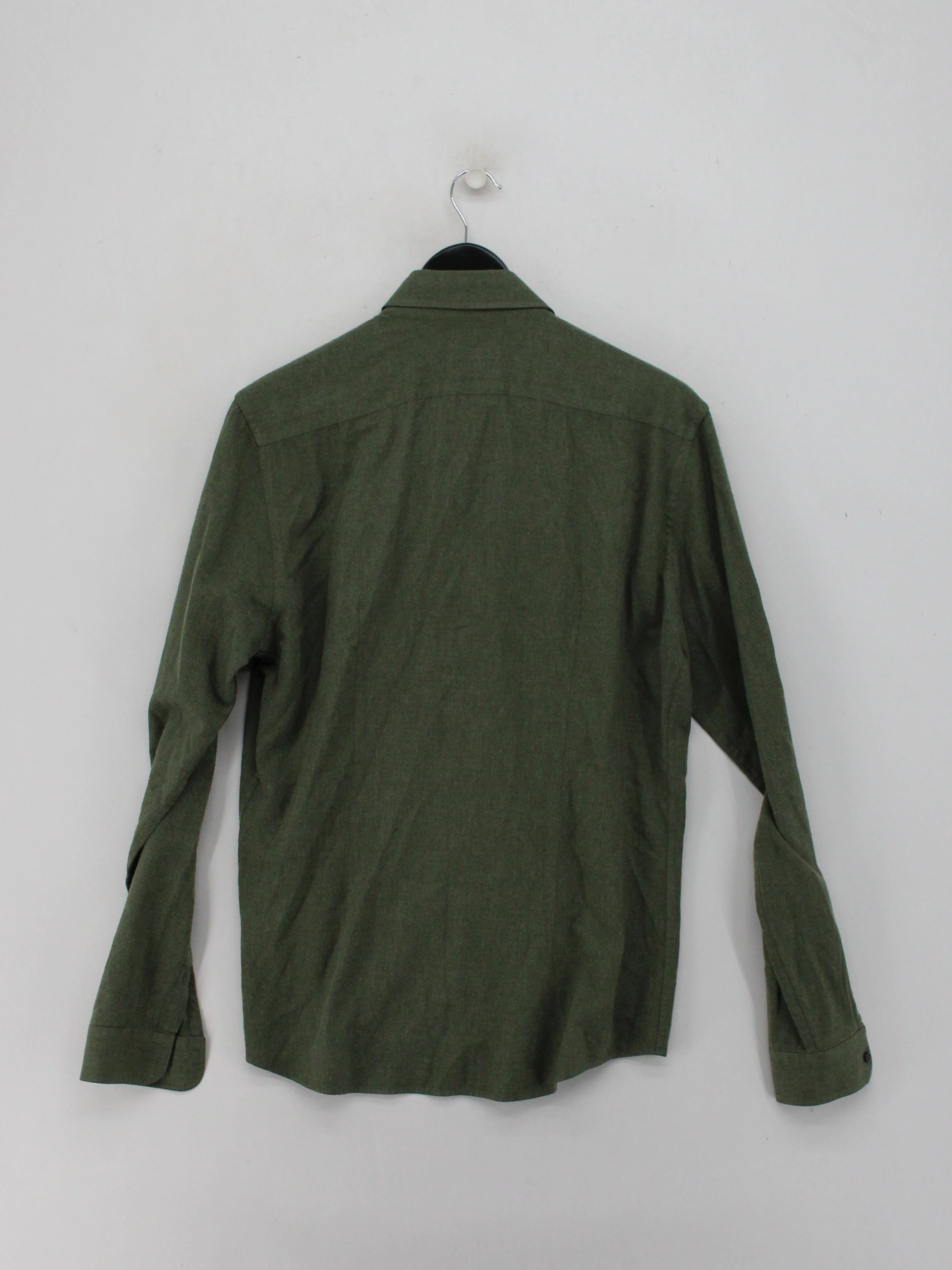 Reiss Men's Shirt L Green Cotton with Polyester Basic - Image 2