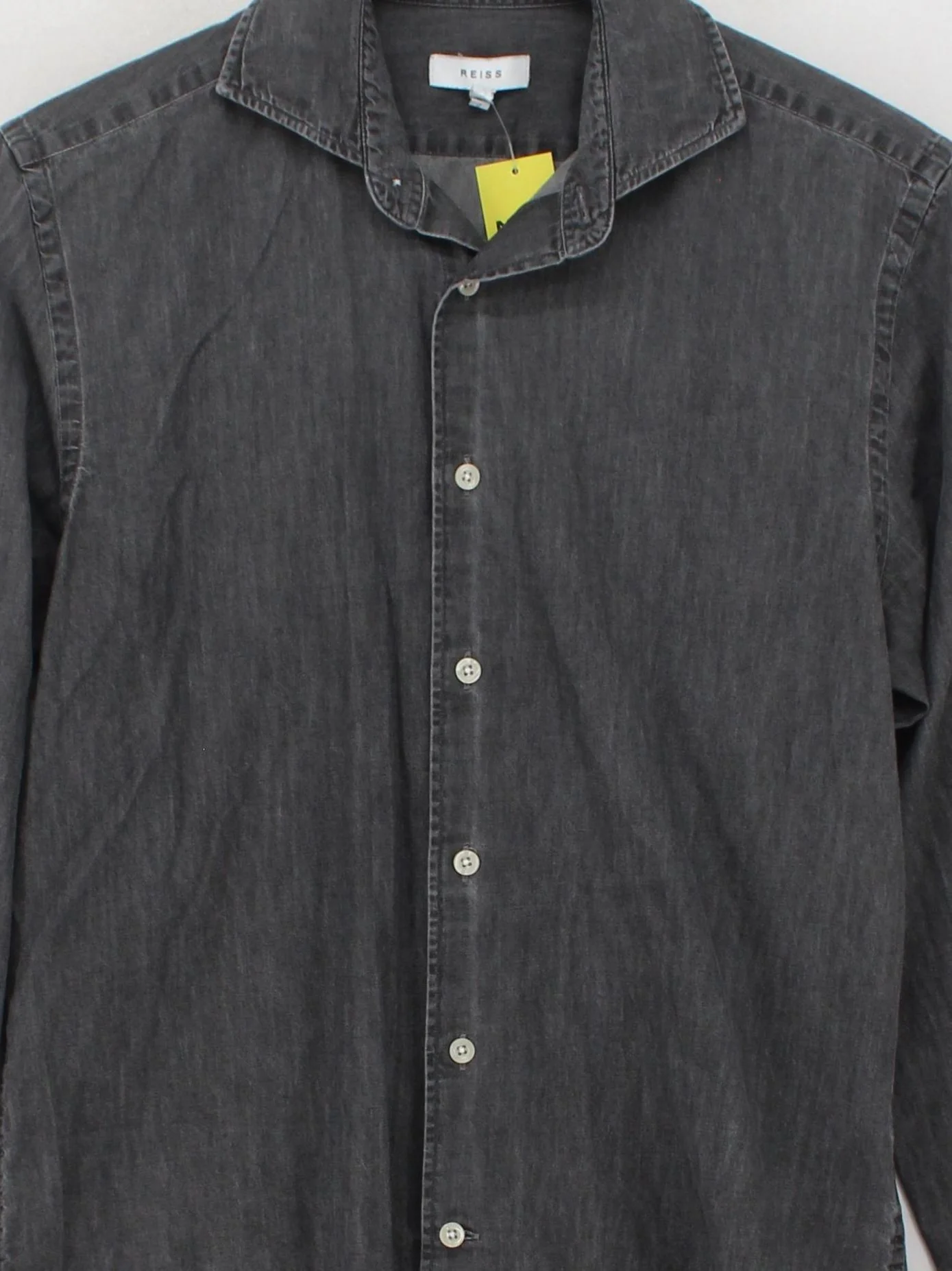 Reiss Men's Shirt M Grey 100% Cotton Basic - Image 3