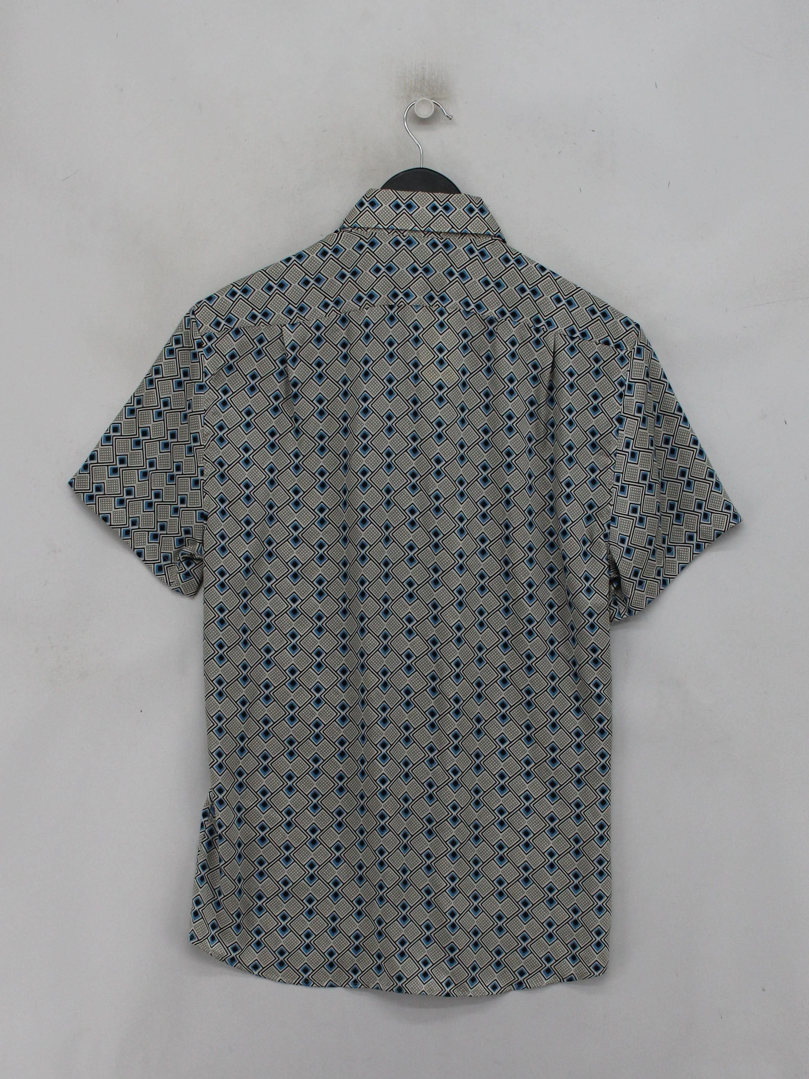 Reiss Men's Shirt S Multi Geometric 100% Polyester Basic - Image 2