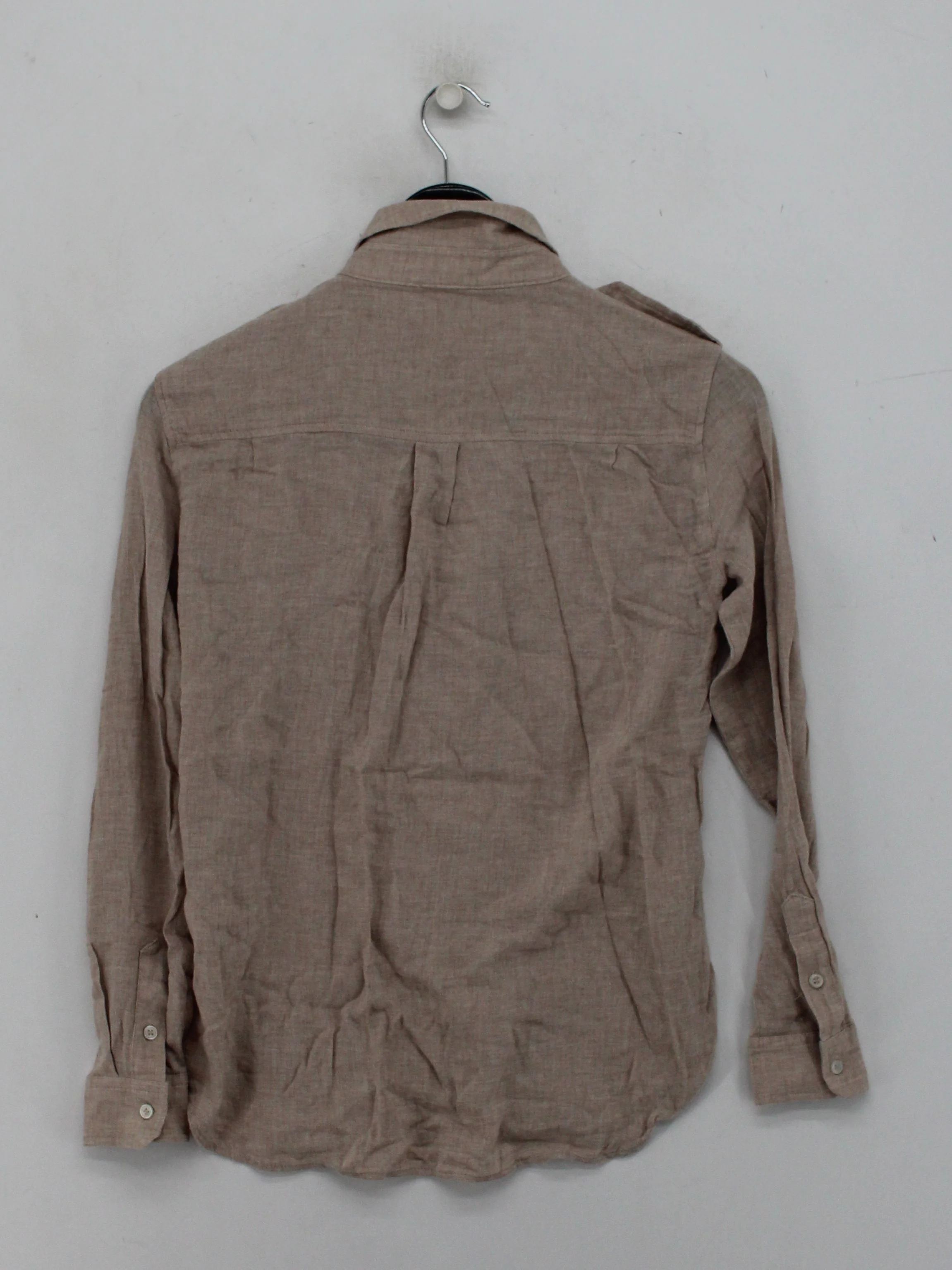 Reiss Men's Shirt S Tan Cotton with Viscose Basic - Image 2