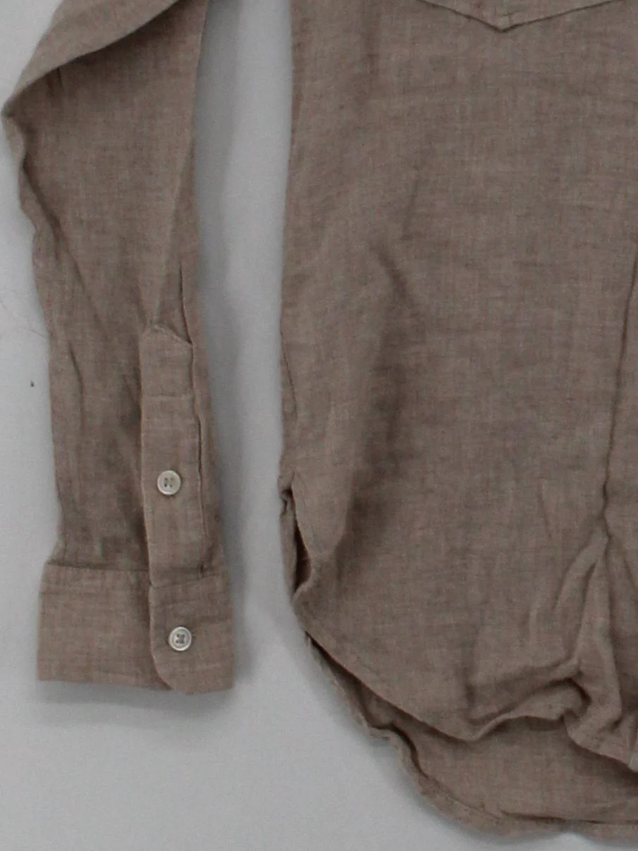 Reiss Men's Shirt S Tan Cotton with Viscose Basic - Image 4