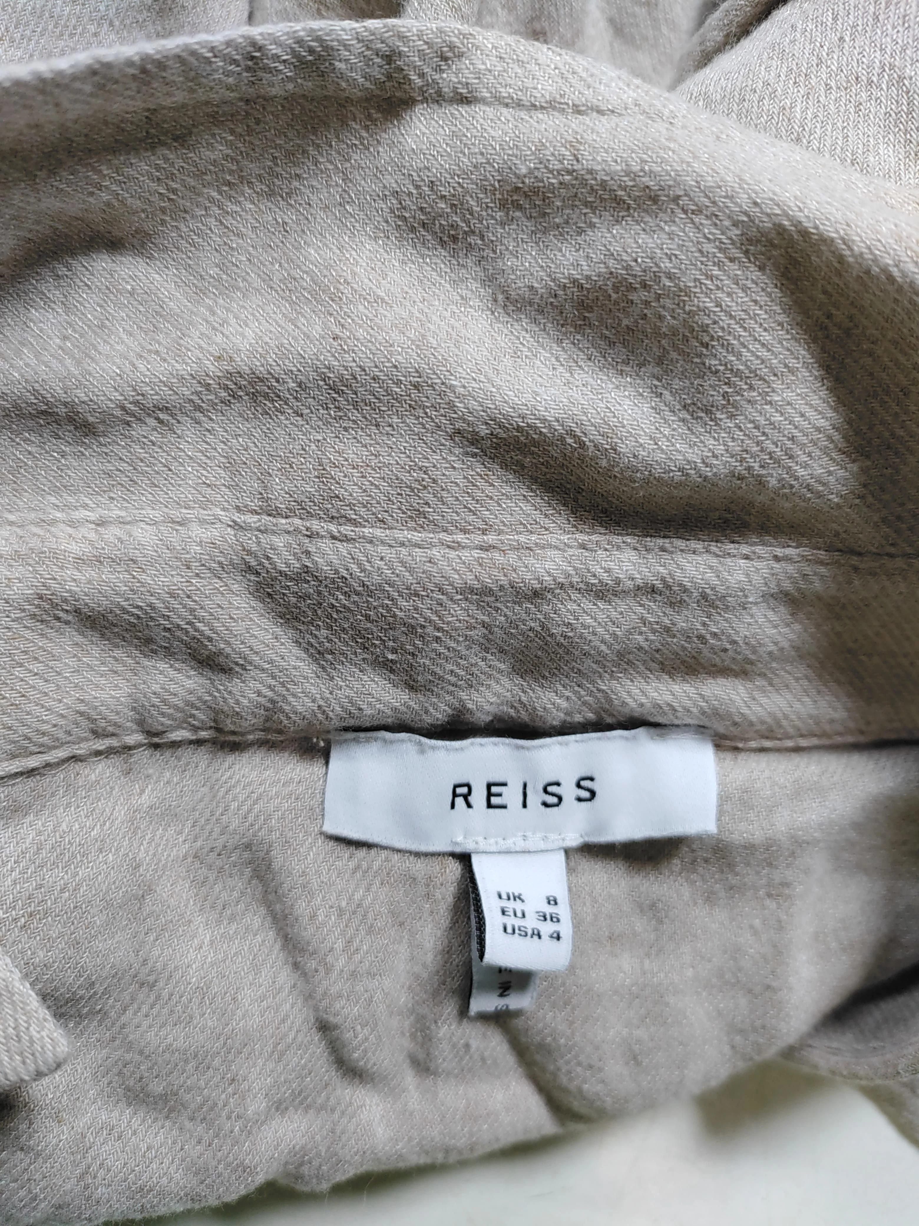 Reiss Men's Shirt S Tan Cotton with Viscose Basic - Image 5