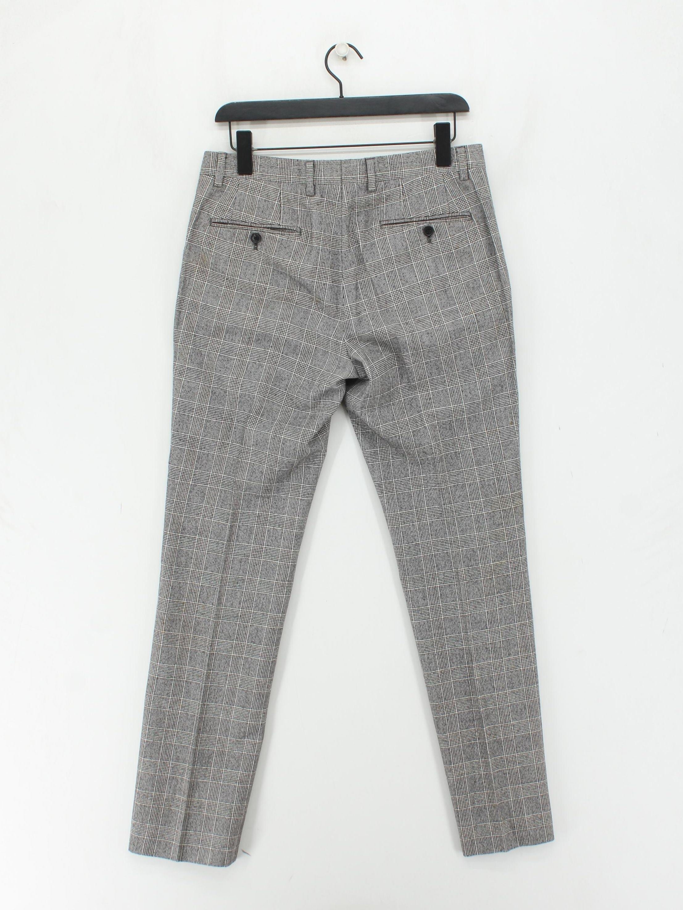 Reiss Men's Suit Trousers W 30 in Grey Wool with Cotton Dress Pants - Image 2