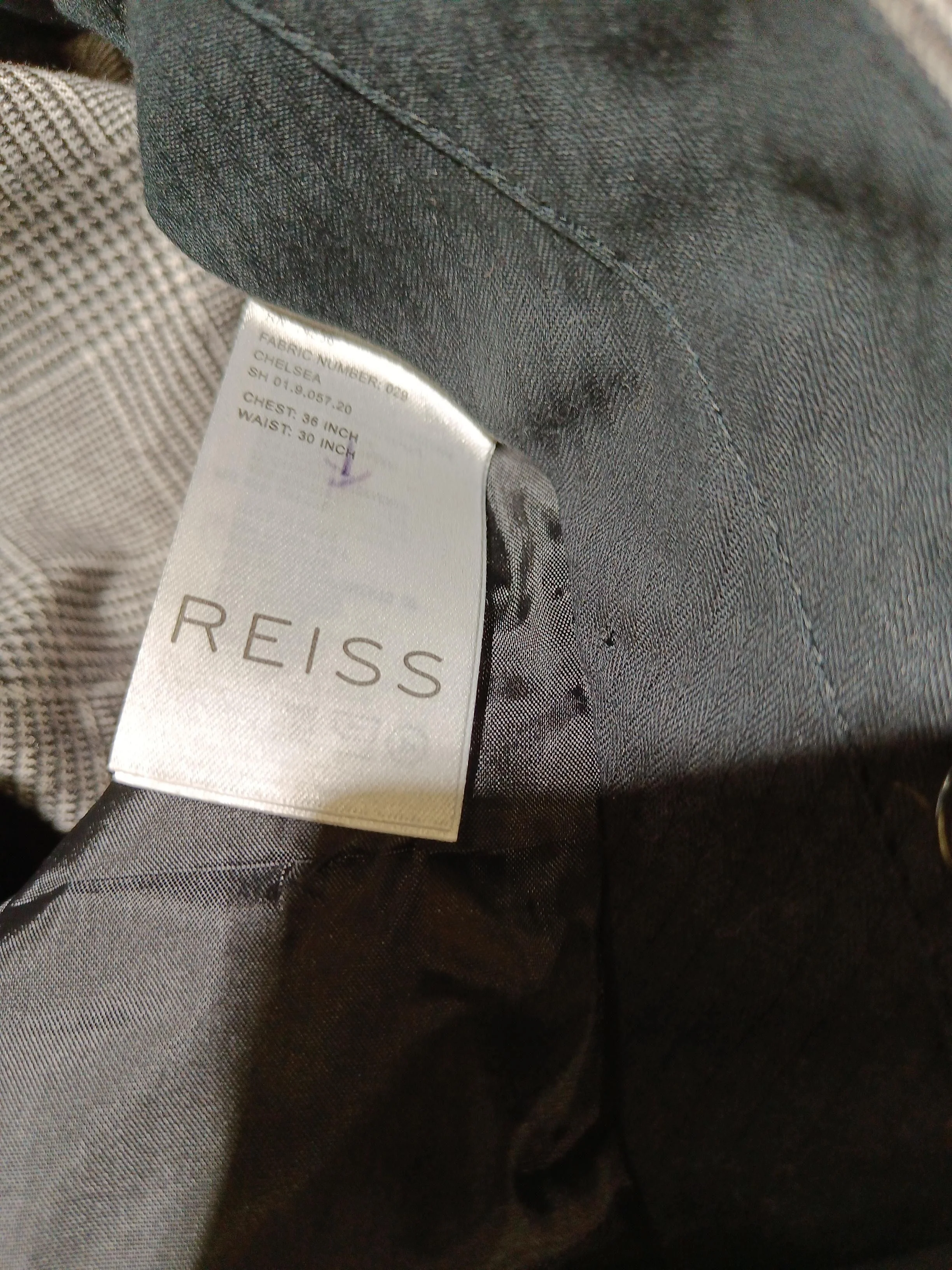 Reiss Men's Suit Trousers W 30 in Grey Wool with Cotton Dress Pants - Image 5