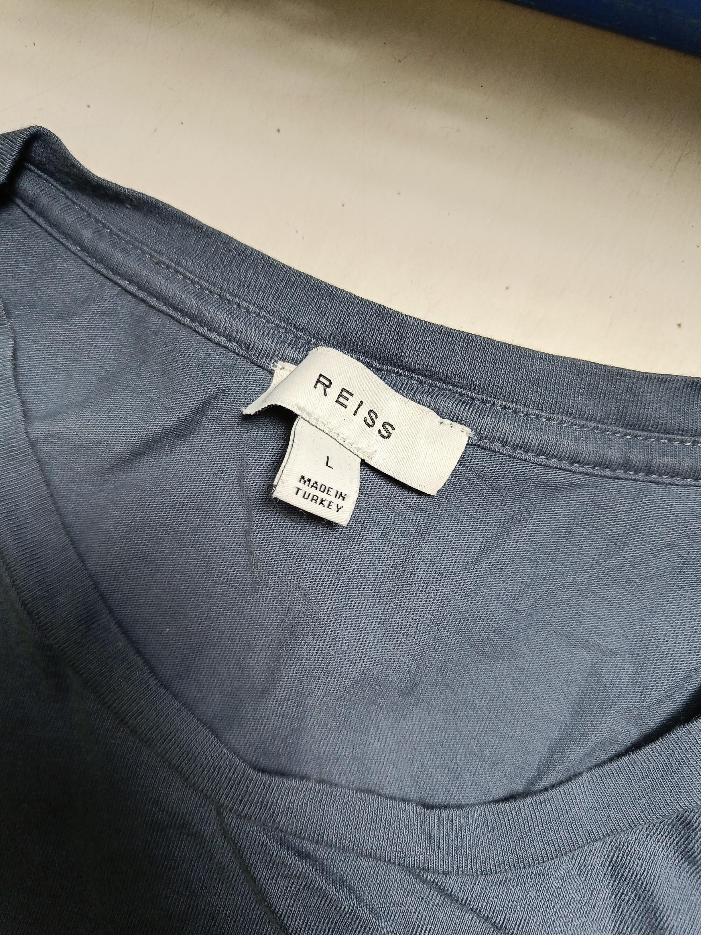Reiss Men's T-Shirt L Blue 100% Cotton Basic - Image 7