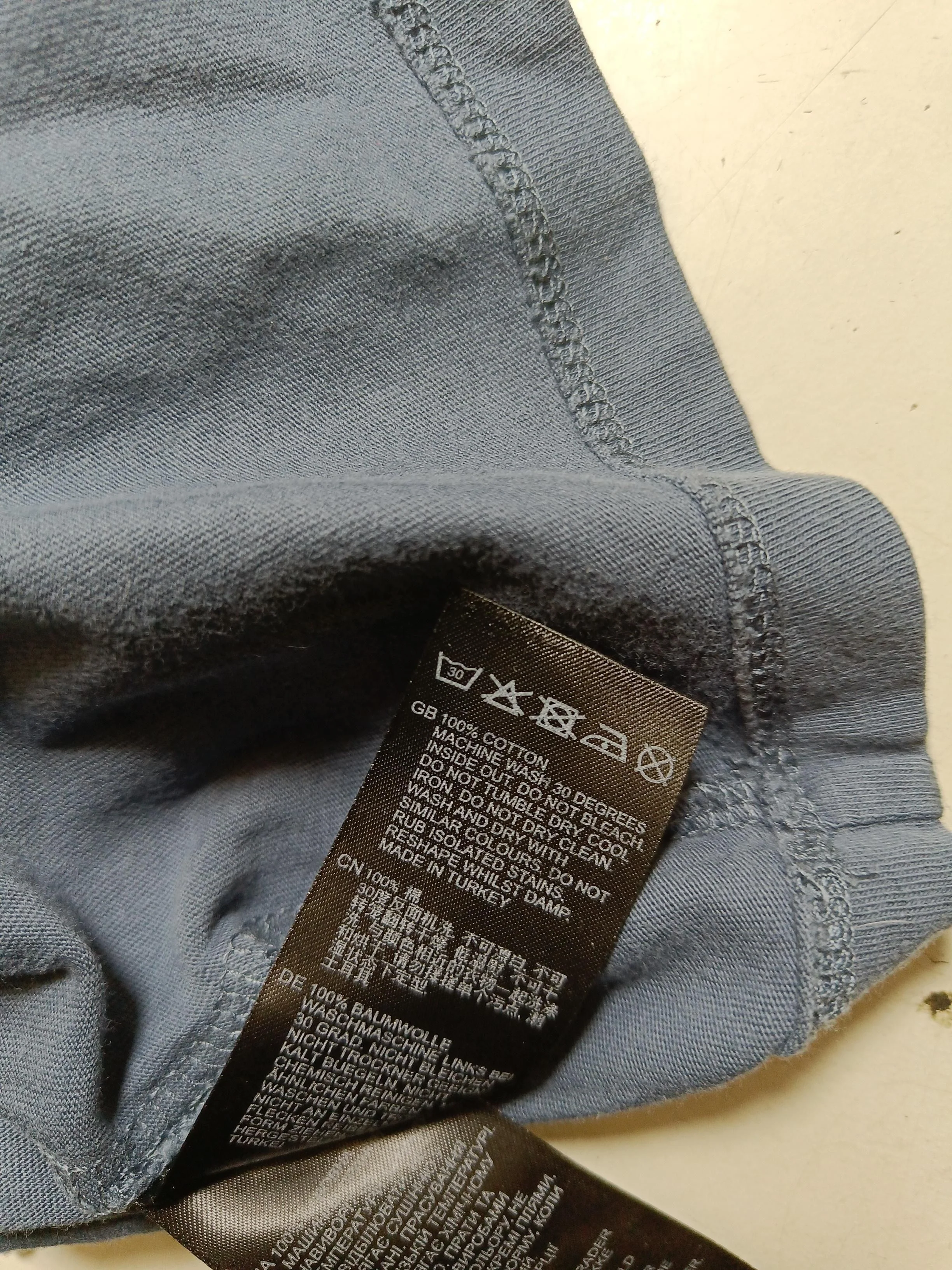 Reiss Men's T-Shirt L Blue 100% Cotton Basic - Image 8