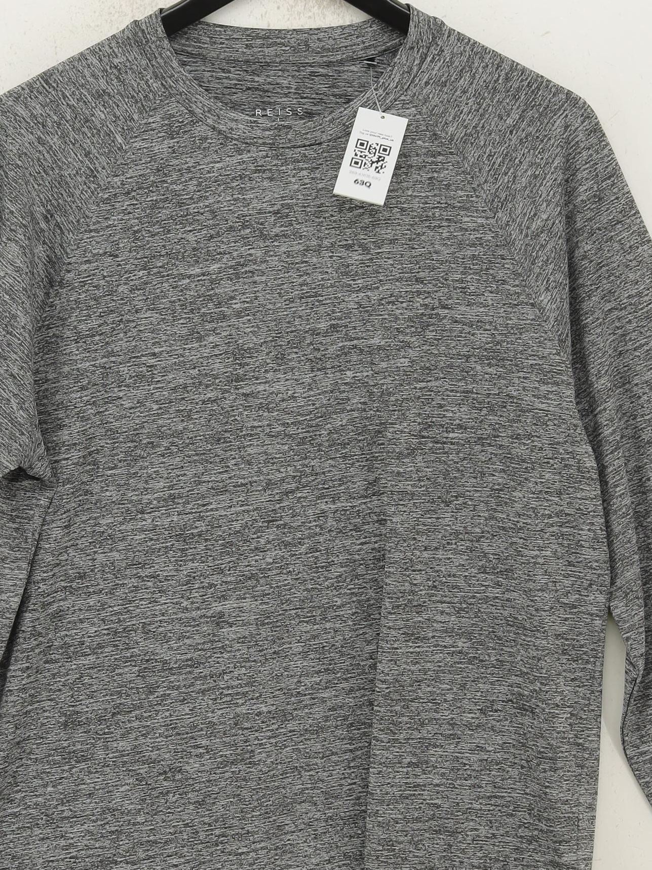 Reiss Men's T-Shirt L Grey Polyester with Viscose Basic - Image 3