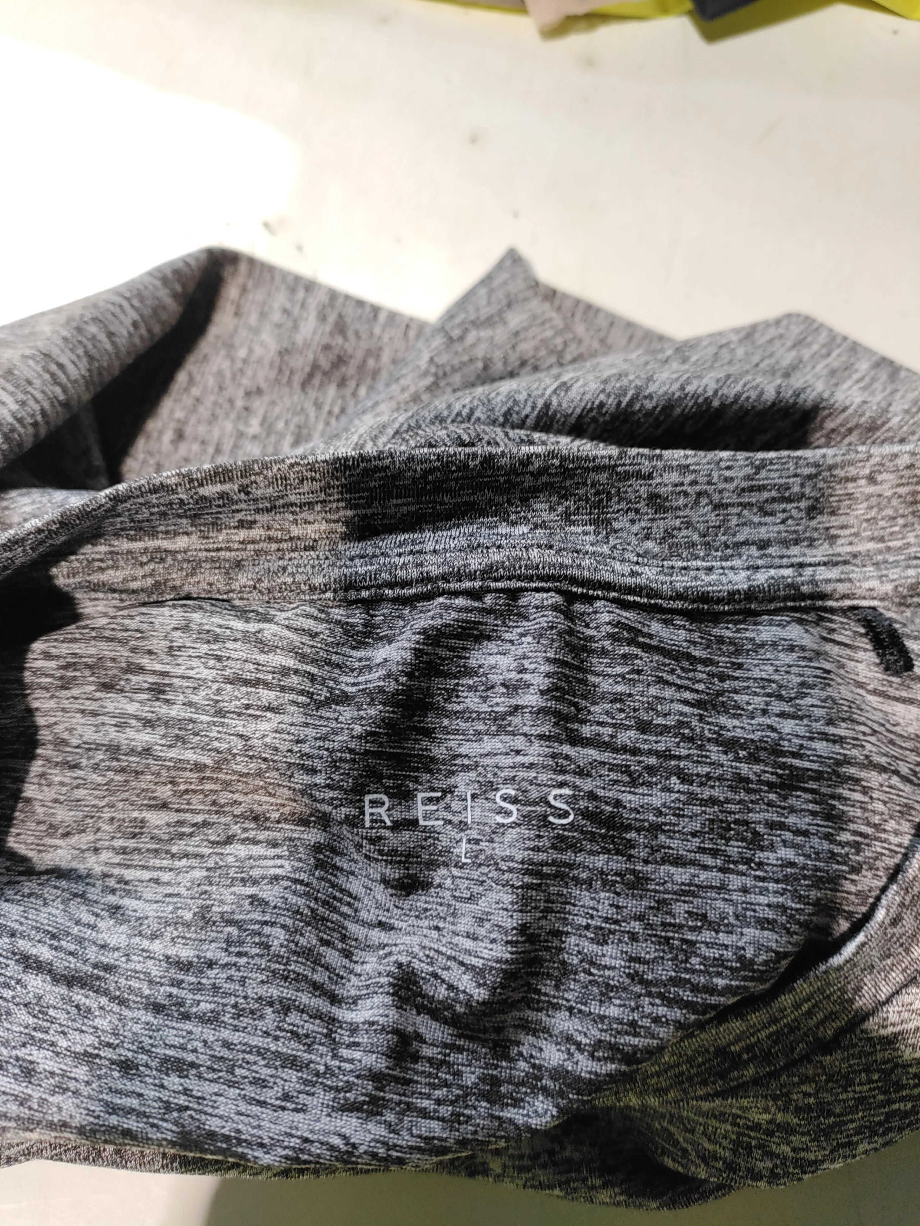 Reiss Men's T-Shirt L Grey Polyester with Viscose Basic - Image 5