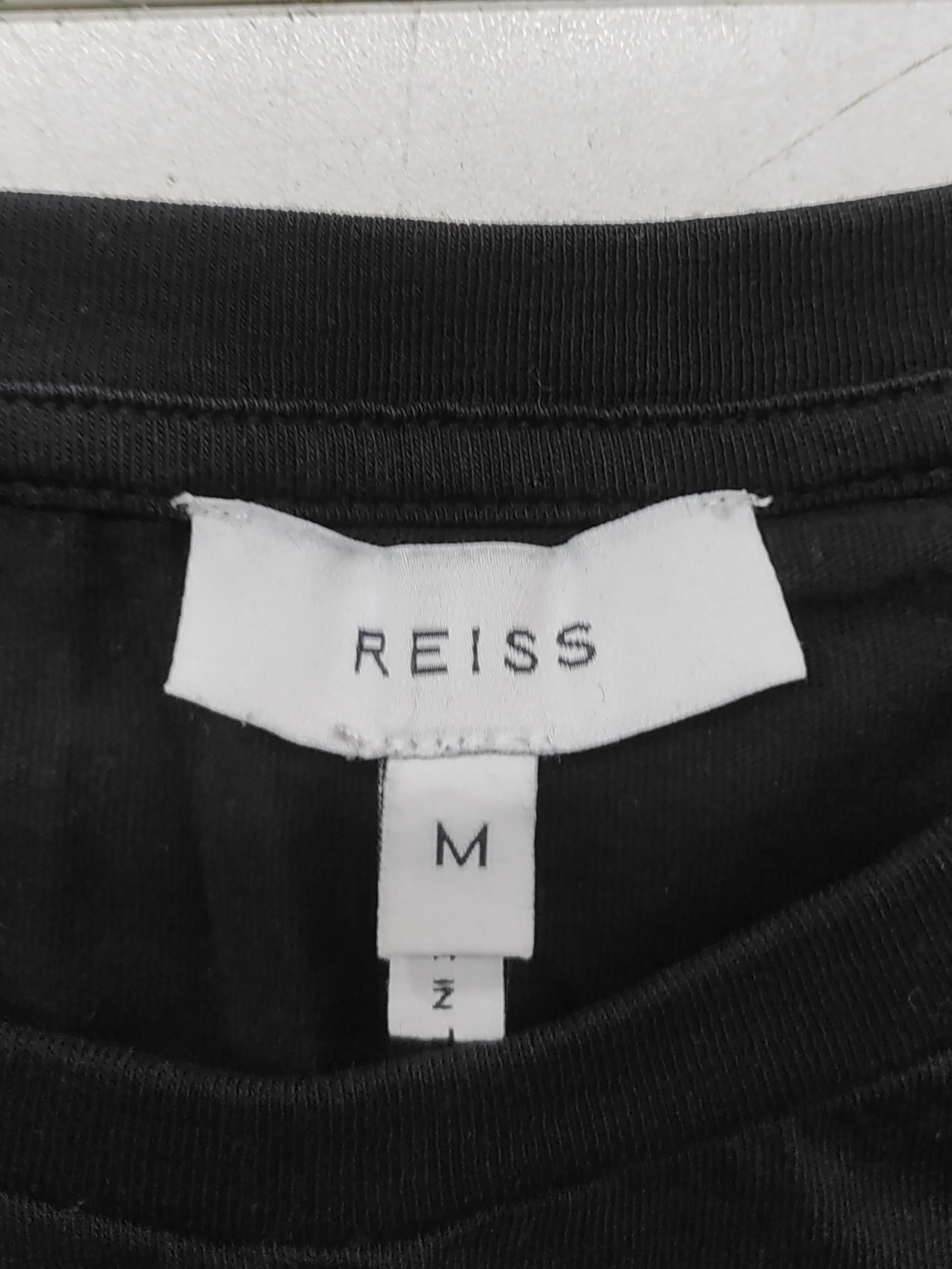 Reiss Men's T-Shirt M Black 100% Cotton Basic - Image 5
