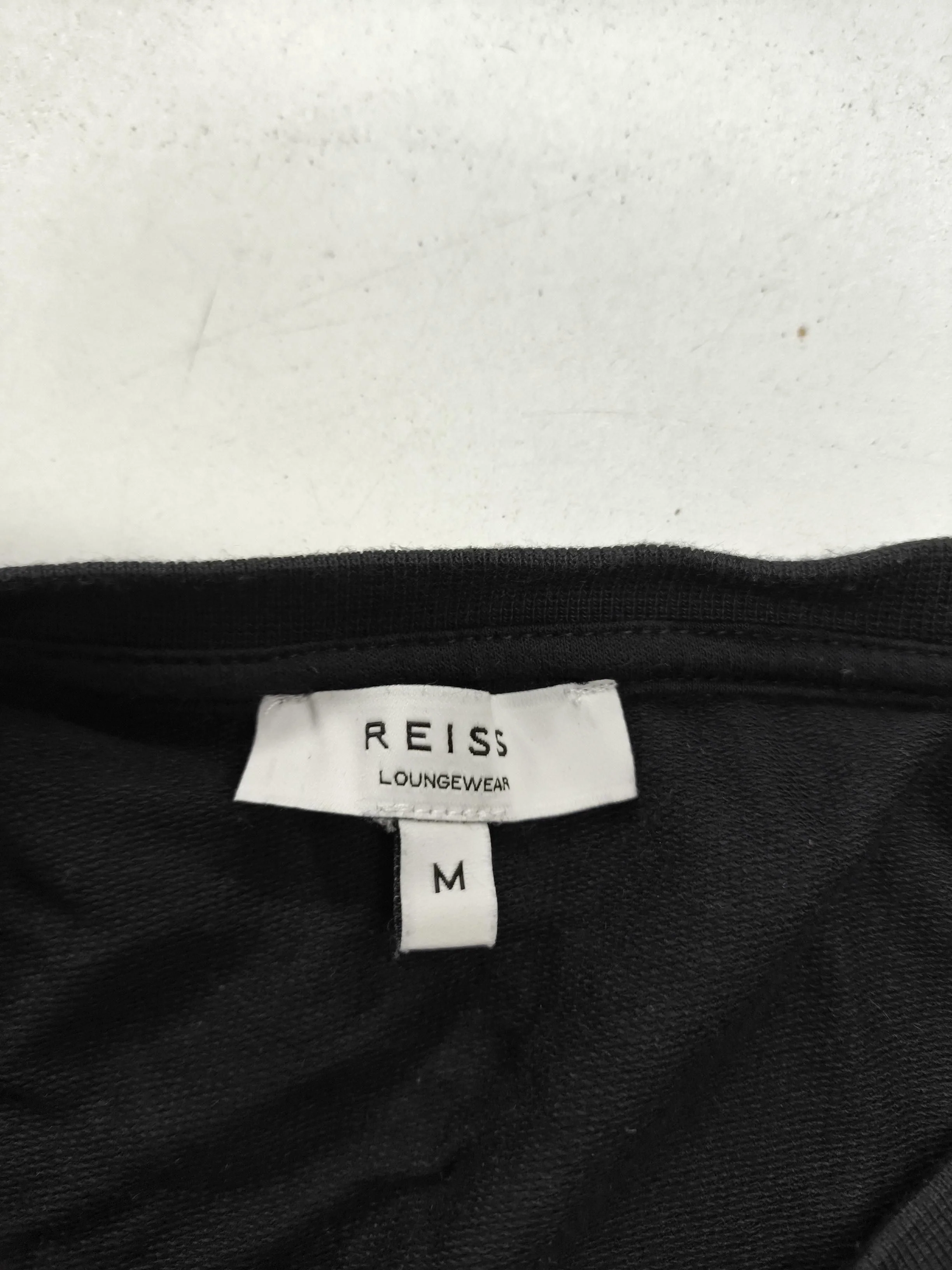 Reiss Men's T-Shirt M Black Viscose with Elastane Basic - Image 5