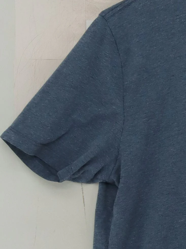 Reiss Men's T-Shirt M Blue Polyester with Cotton Basic - Image 4