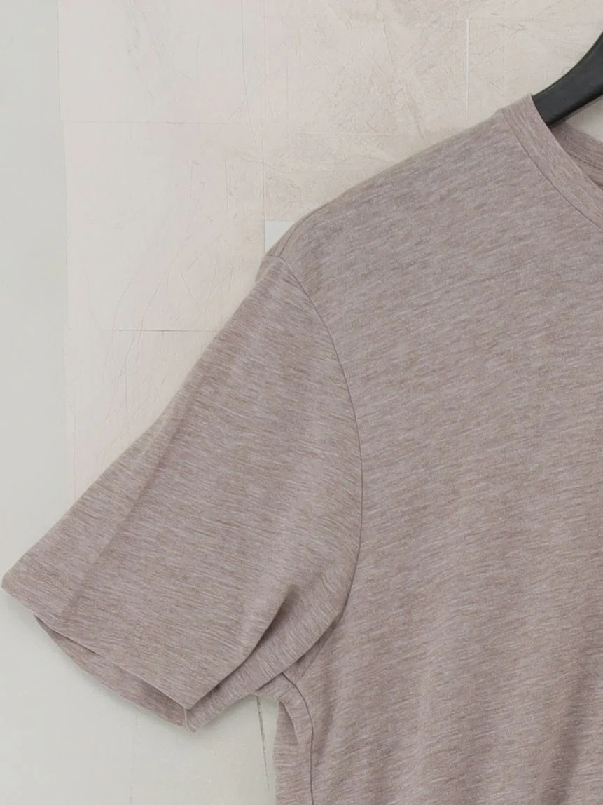 Reiss Men's T-Shirt M Tan Cotton with Polyester Basic - Image 4