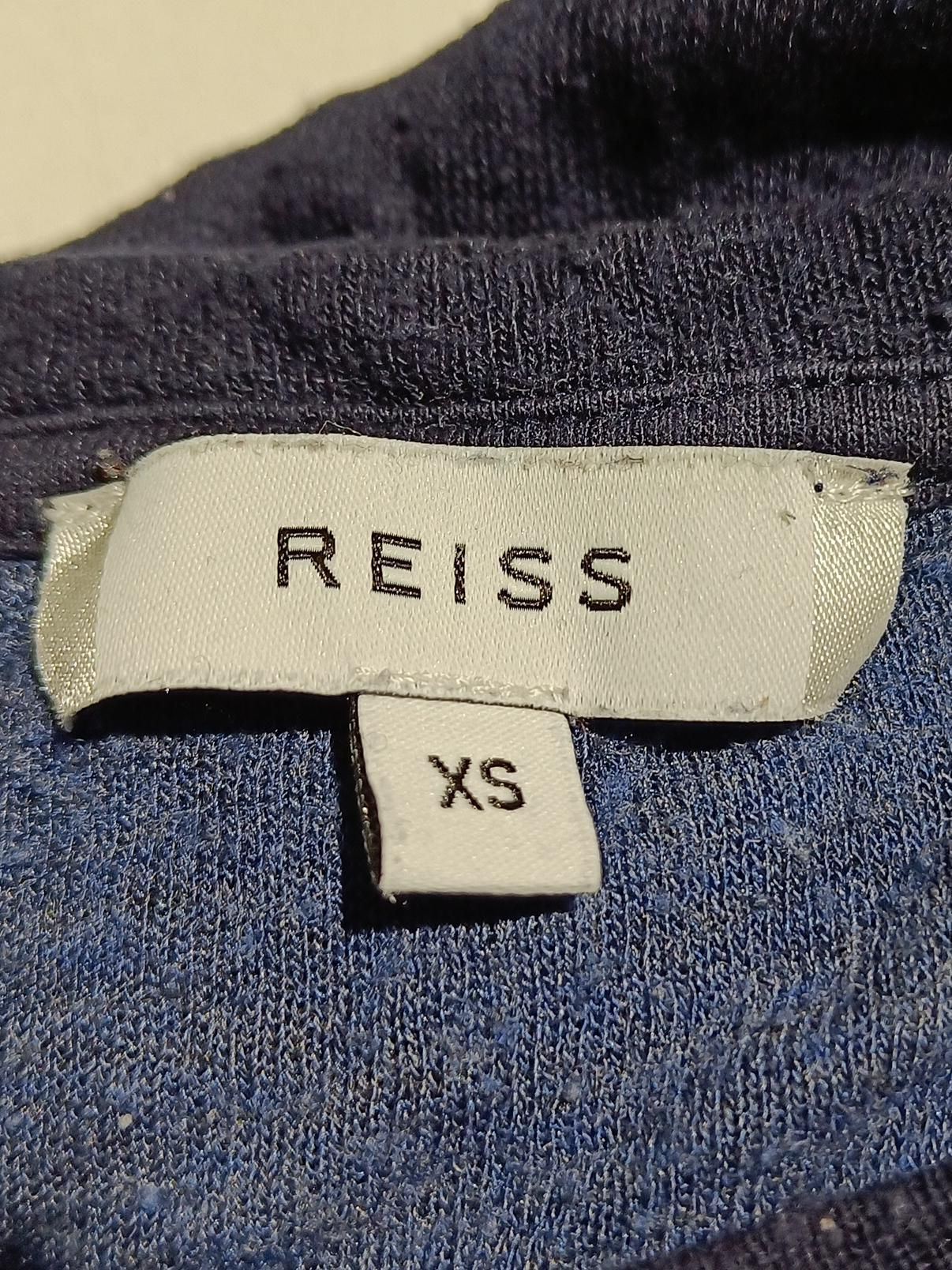 Reiss Men's T-Shirt XS Blue Striped 100% Viscose Basic - Image 6