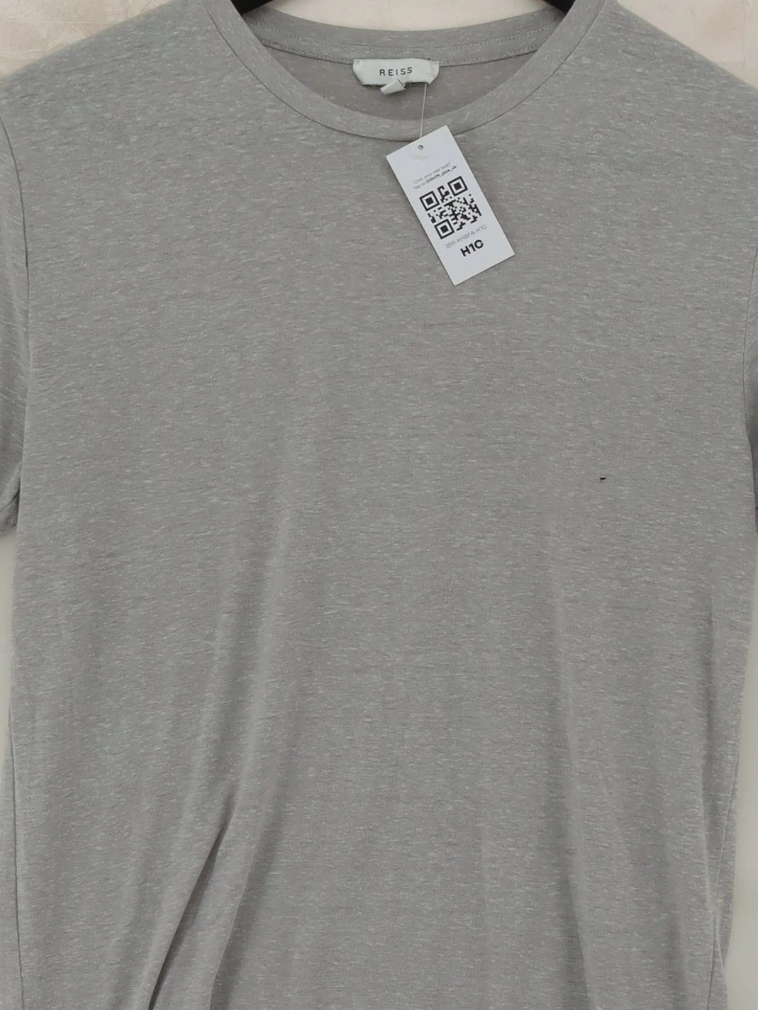 Reiss Men's T-Shirt XS Grey Polyester with Viscose Basic - Image 3