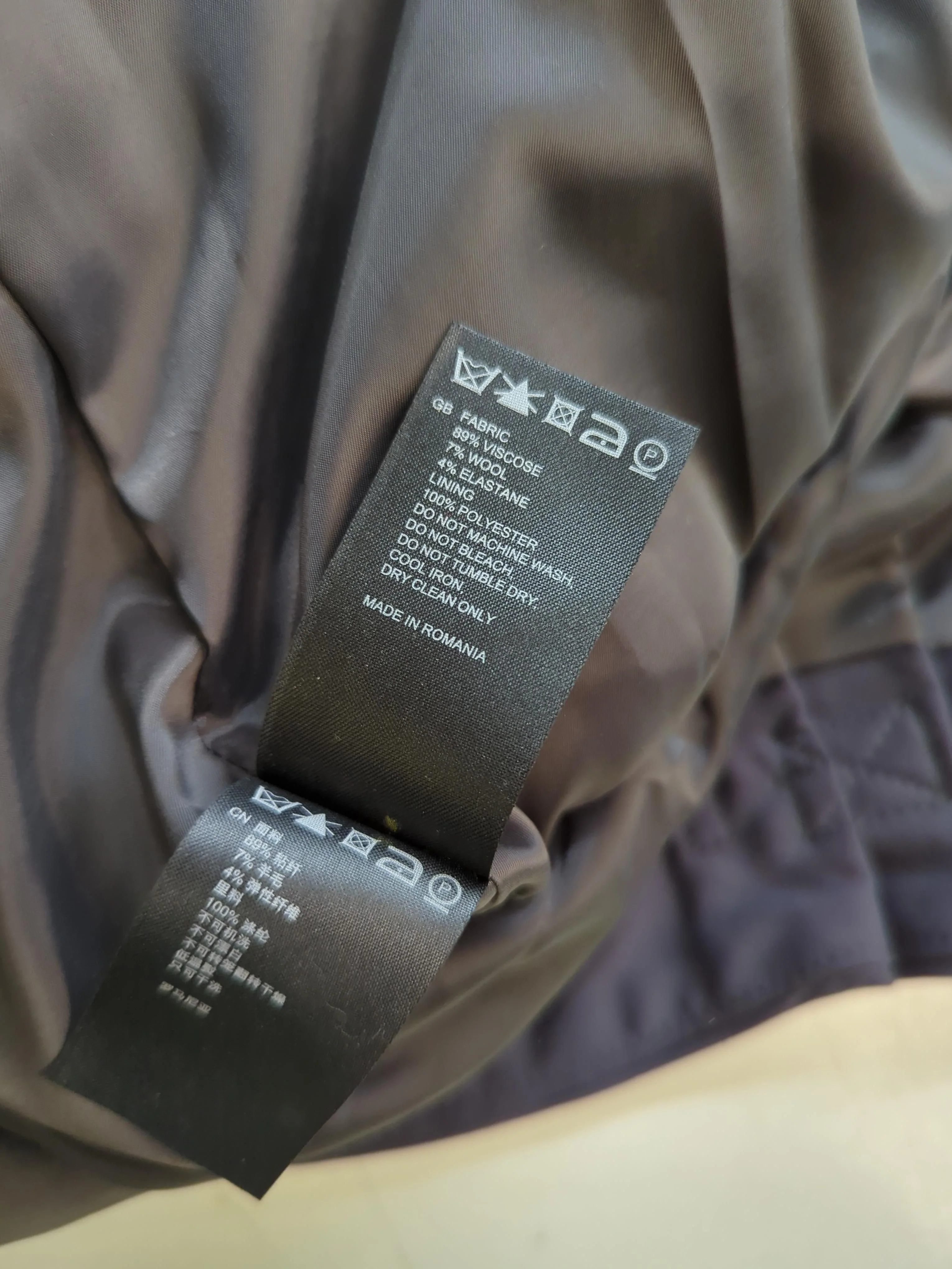 Reiss Men's Trousers L Black Viscose with Wool, Elastane Straight Chino - Image 7