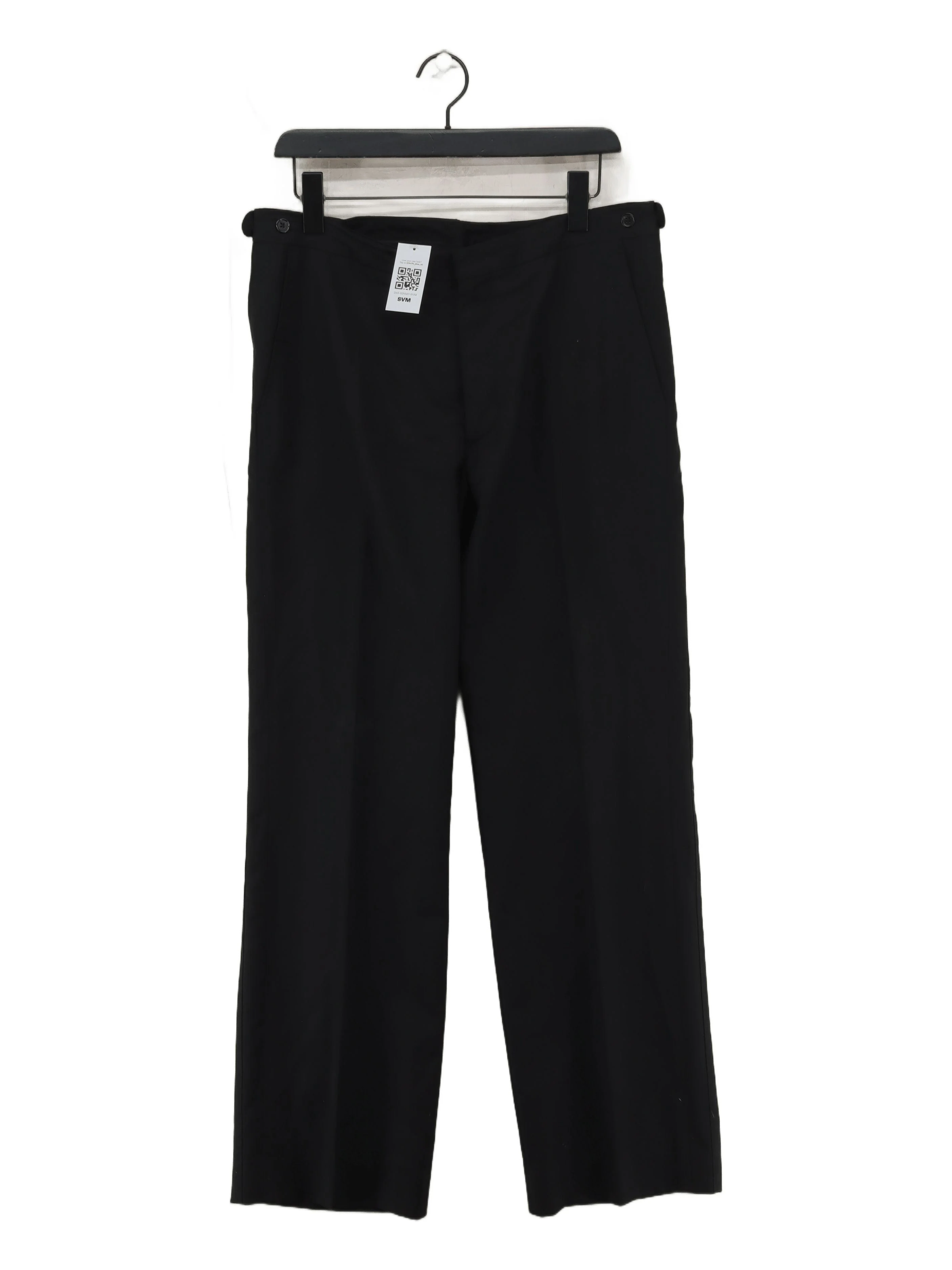 Reiss Men's Trousers M Black 100% Wool Straight Chino