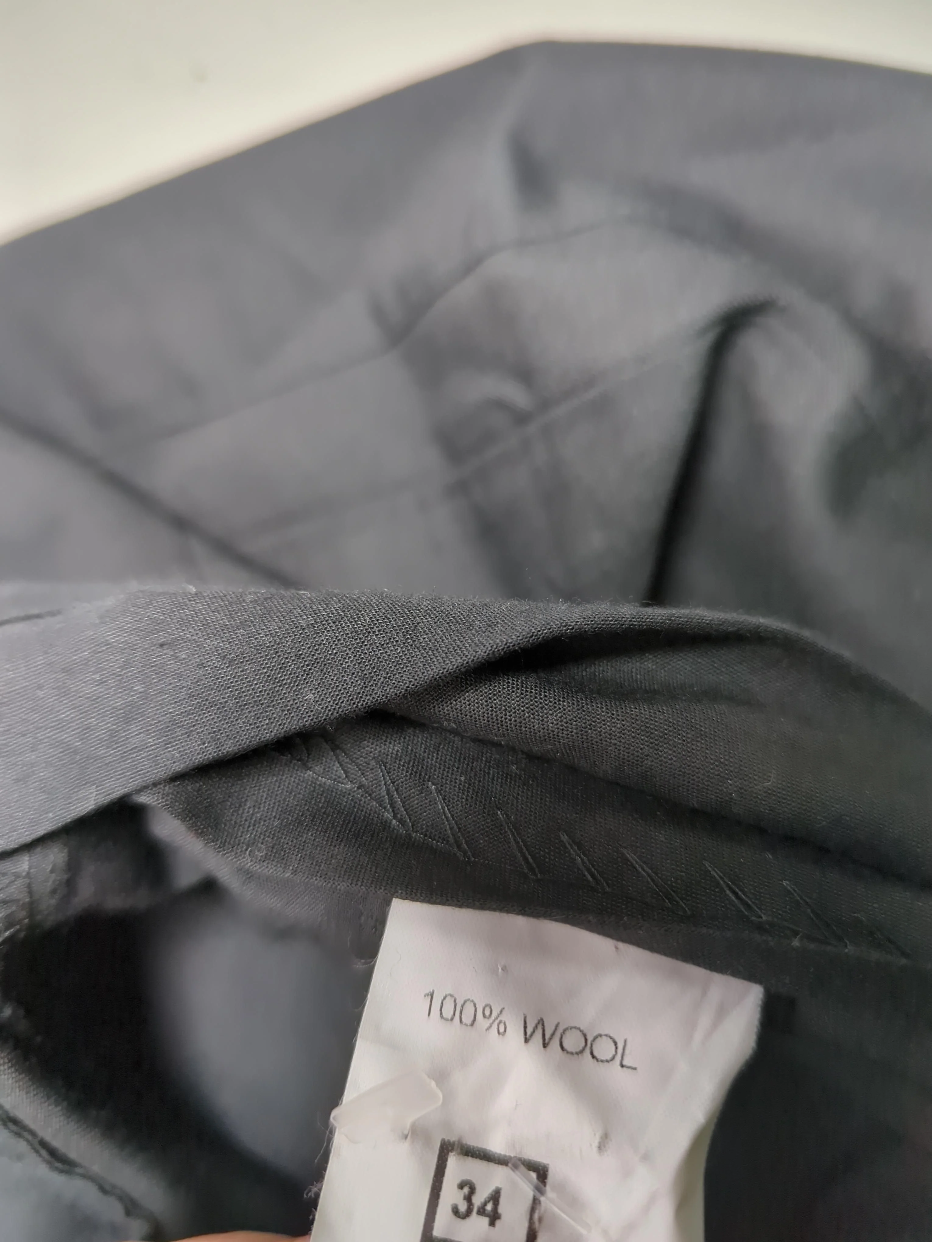 Reiss Men's Trousers M Black 100% Wool Straight Chino - Image 6