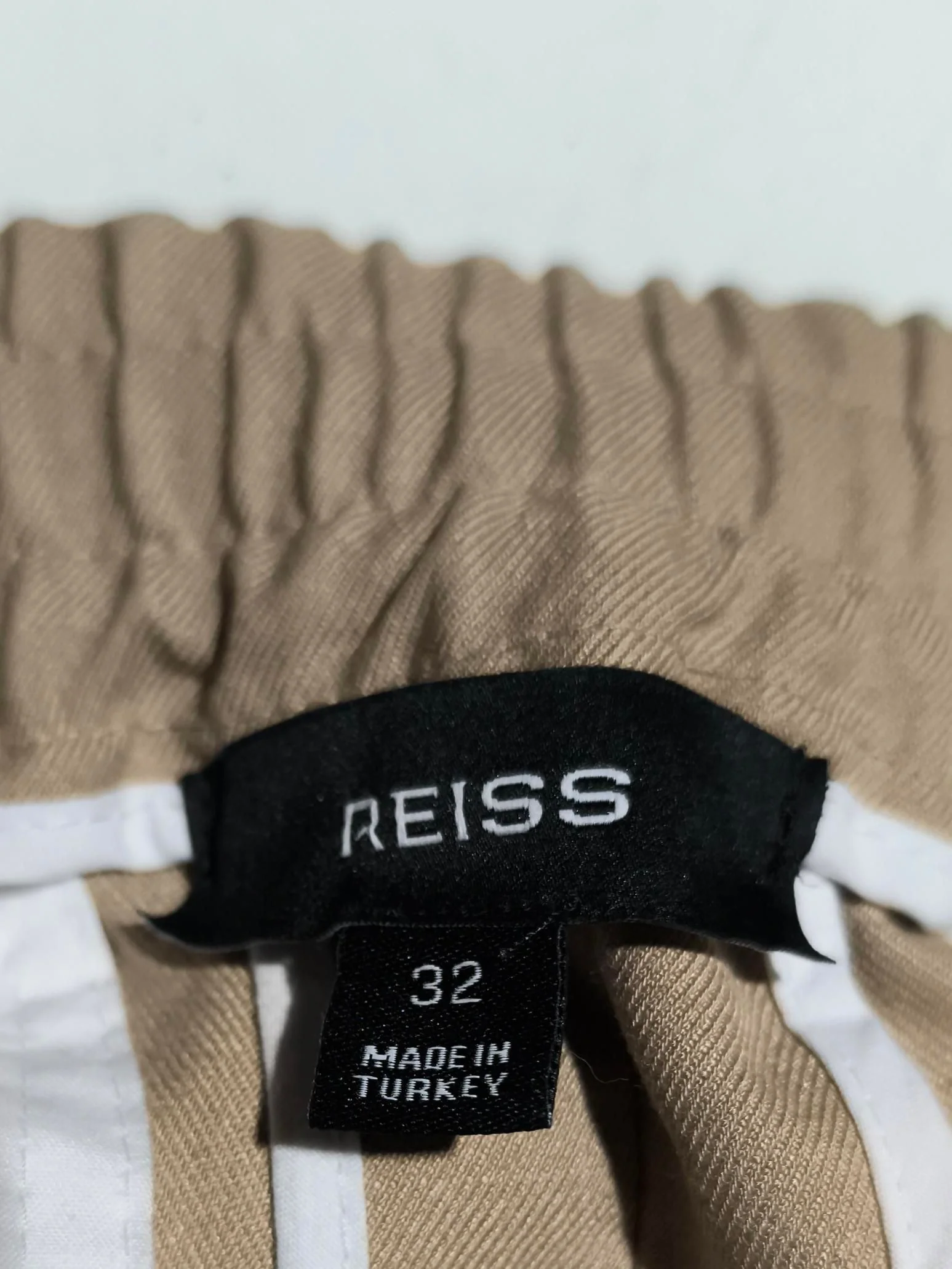 Reiss Men's Trousers W 32 in Tan Polyester with Viscose, Elastane Tapered Chino - Image 5