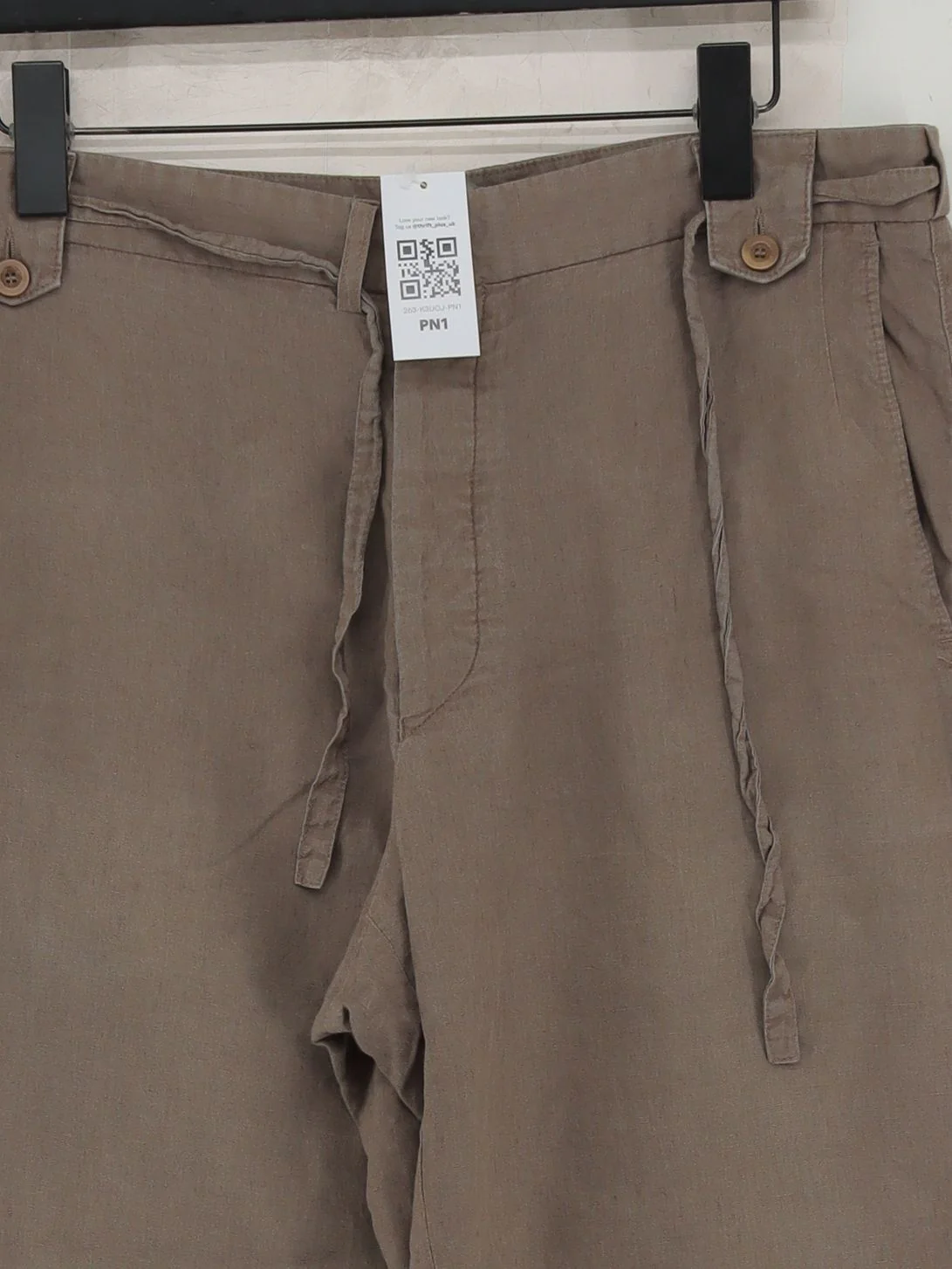 Reiss Men's Trousers W 34 in Tan 100% Linen Straight Chino - Image 3
